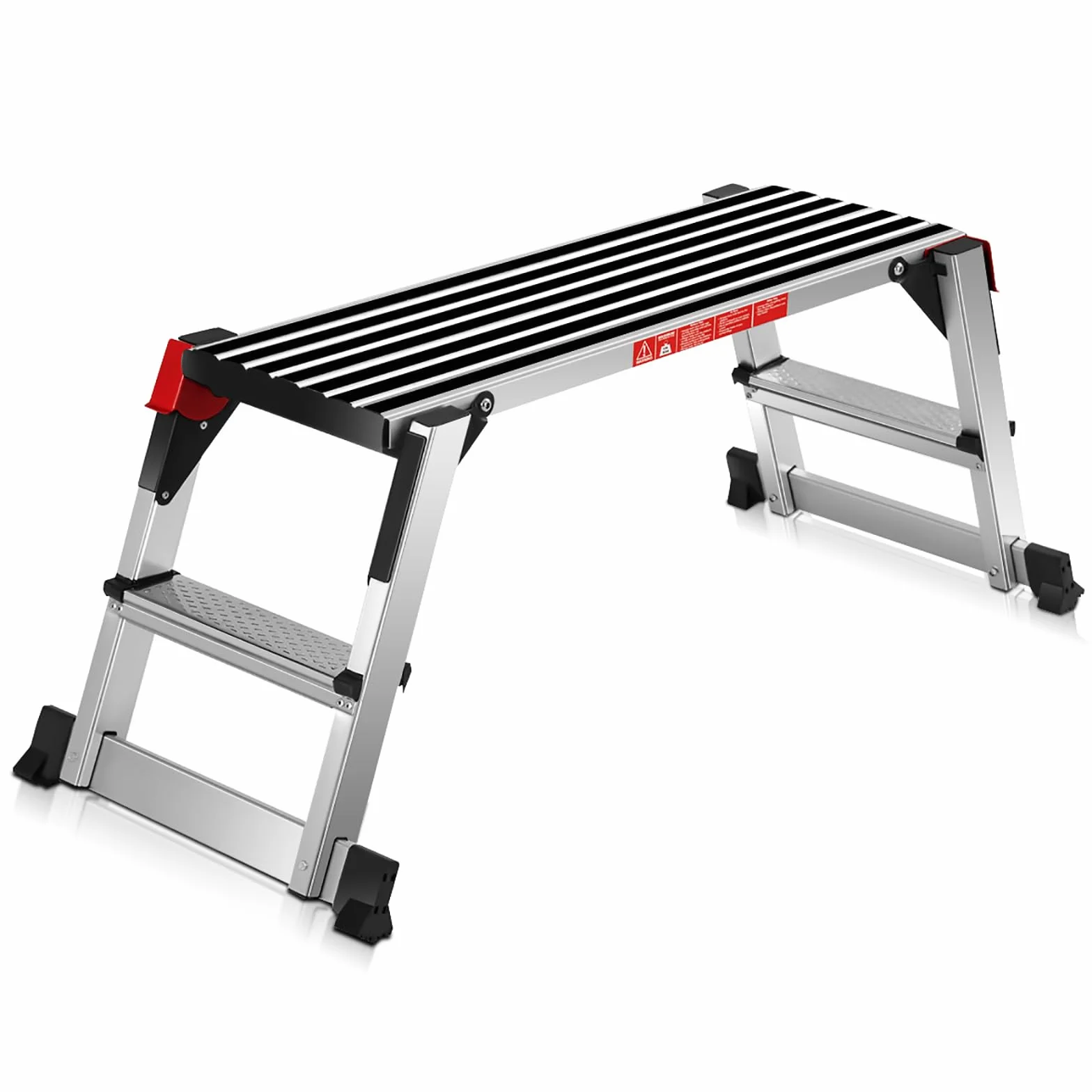 COSTWAY Aluminiowa platforma robocza, składany stół warsztatowy, nośność 150 kg, ławka drabinkowa z blokadą bezpieczeństwa