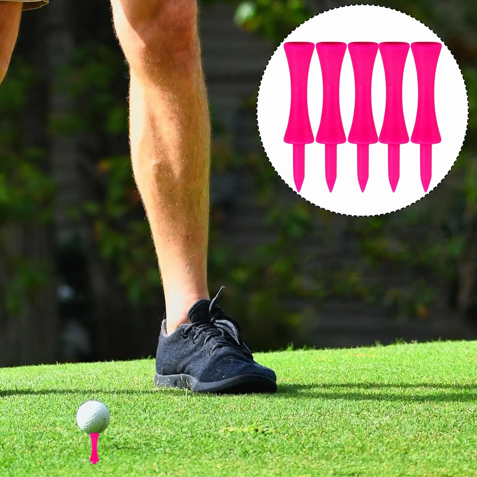 Herbaty golfowe, 50 sztuk, z tworzywa sztucznego, do golfa, golfa, z tworzywa sztucznego, nadają się jako prezent dla golfistów lub członków rodziny (6 cm)