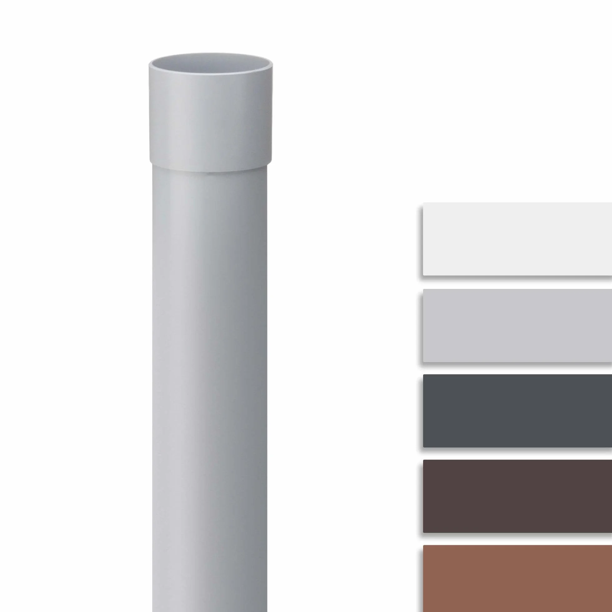 INEFA rura spustowa 100 cm PVC 85mm szara akcesoria do rynien