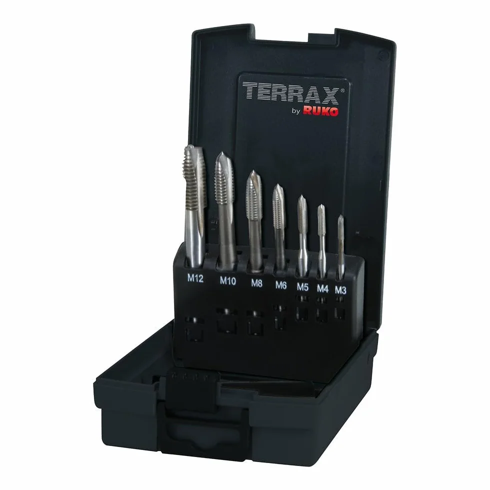 TERRAX by RUKO gwintownik maszynowy zestaw M DIN 371/376 HSSE-Co 5 w kasecie