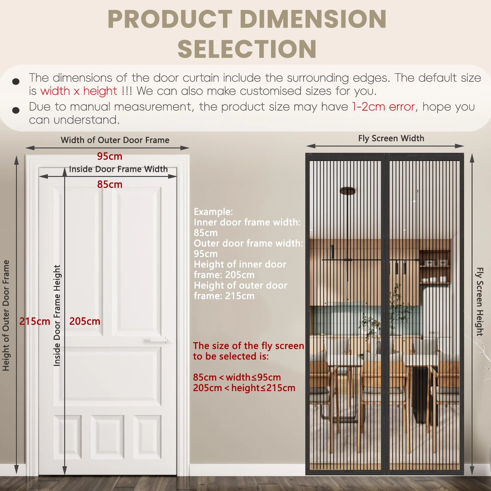 MAGICDOOR Magnetyczna moskitiera na drzwi 170x230 cm włókno poliestrowe automatyczne zamykanie czarna