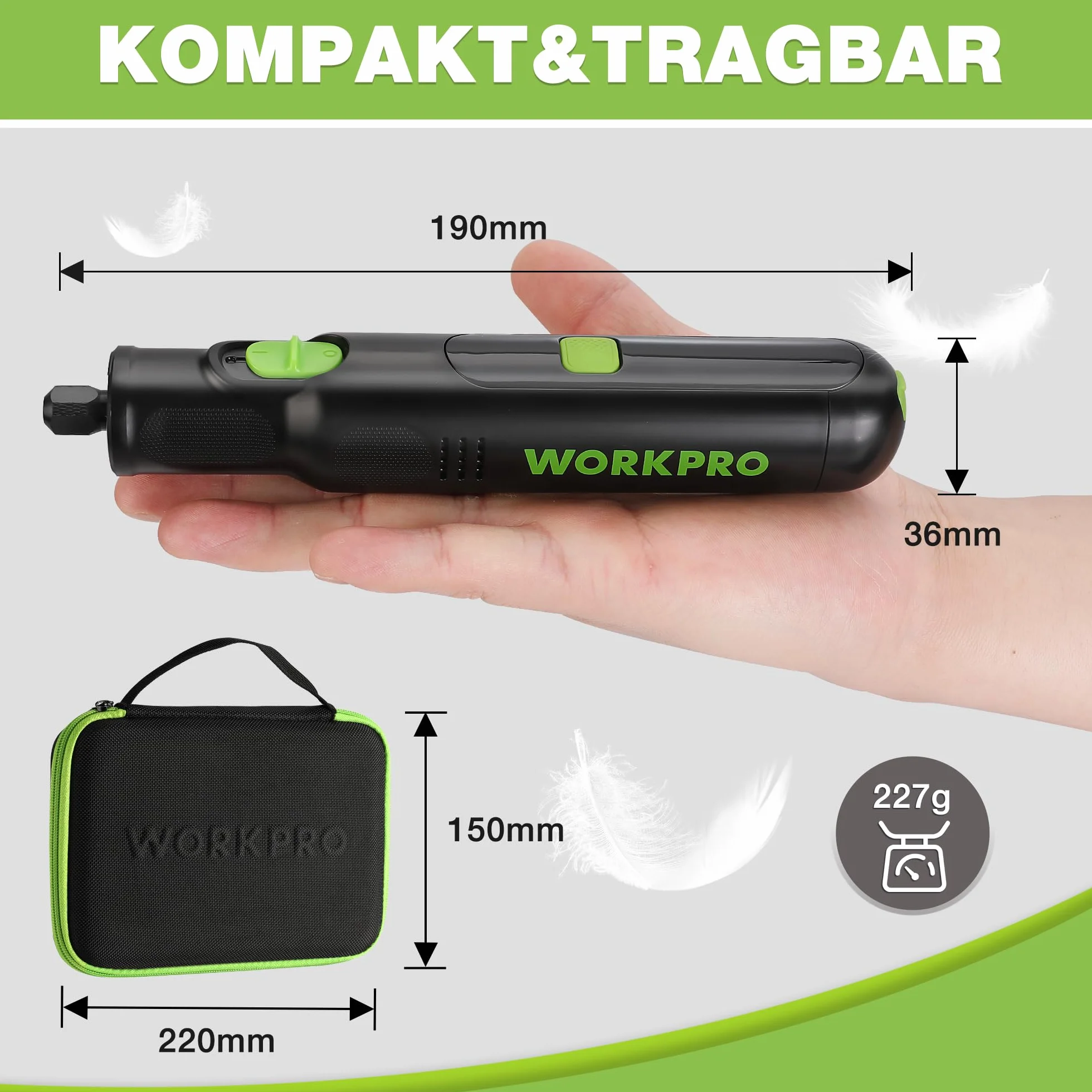 WORKPRO Zestaw szlifierek elektrycznych 7,2 V