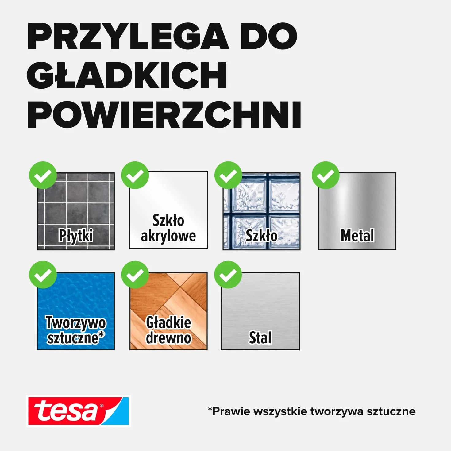Regulowane śruby samoprzylepne tesa do płytek i metalu 3 kg