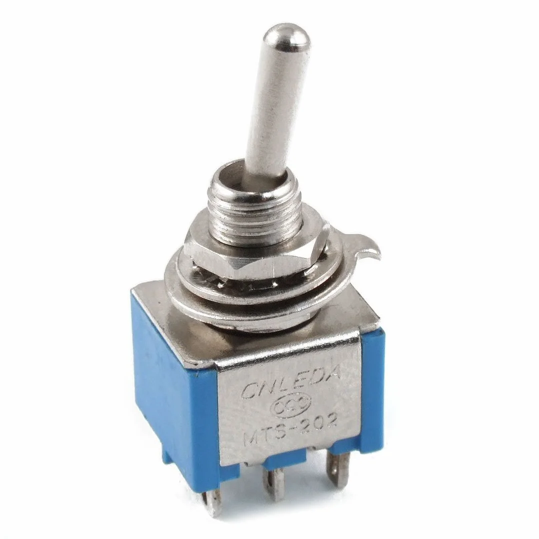 CA 3A / 250V 6A / 125V 6-pinowy DPDT On/On 2-pozycyjny przełącznik kołyskowy Niebieski