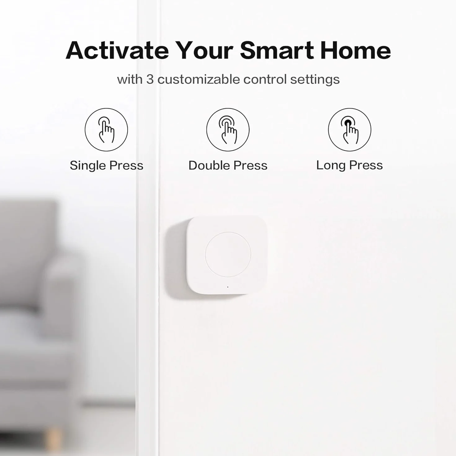 Aqara Bezprzewodowy Miniprzełącznik Zigbee 3 Funkcje Pilot do Inteligentnego Domu HomeKit IFTTT