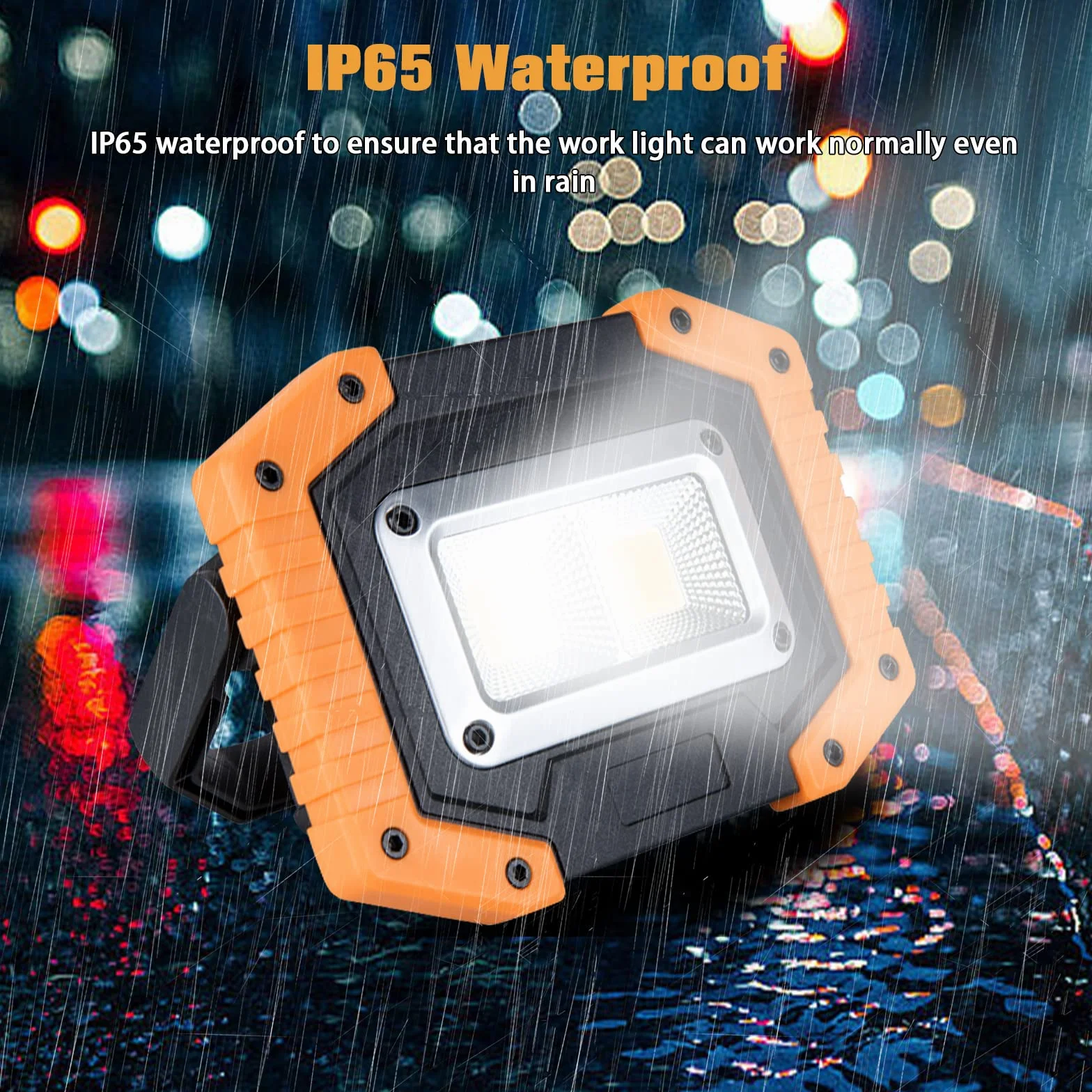 Ładowalny Projektor LED 30W 2000LM Przenośna Lampa Robocza z Portem USB i 3 Trybami