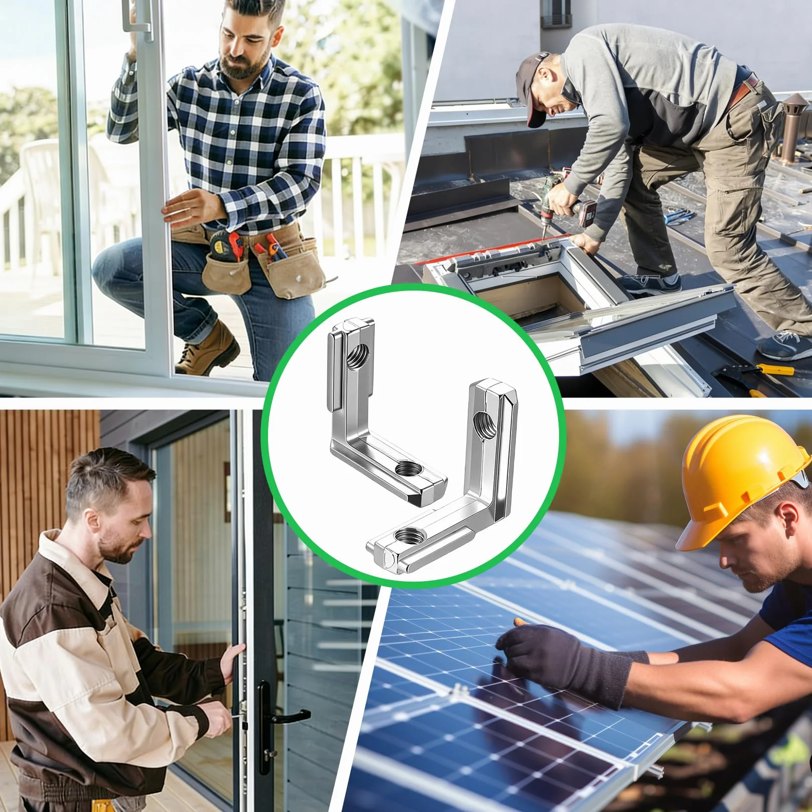 Kątowniki wewnętrzne T-Nut 20x20 do profili aluminiowych 2020, łączniki narożne M5, rowek 6 T 90°, zestaw 30 szt.