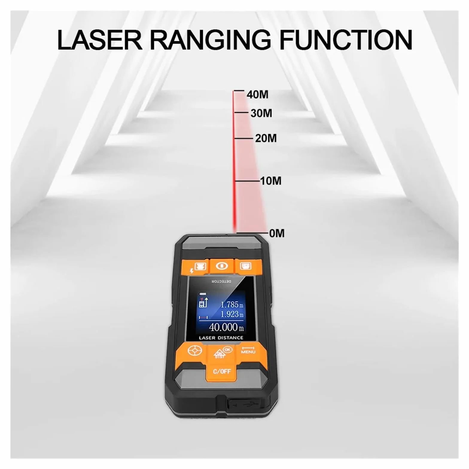 Skaner ścienny Stud Finder Wykrywacz Metali Okablowania Dalmierz Laserowy GD210DG Zielona linia