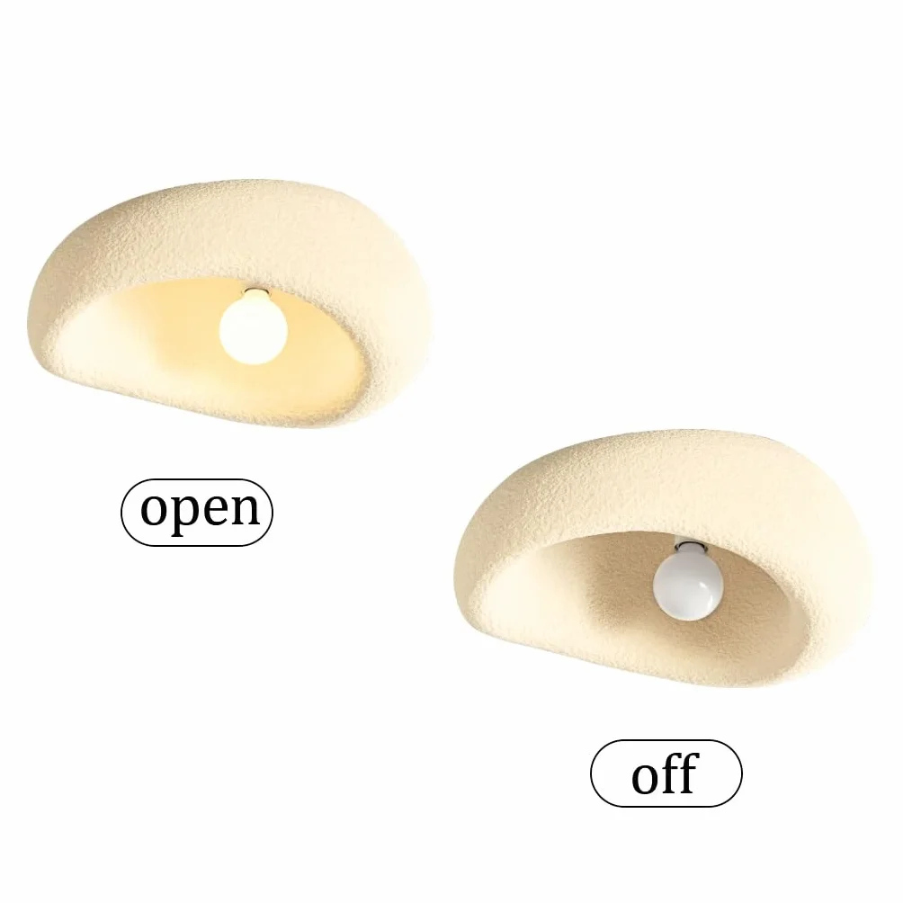 Lampa Sufitowa Wabi Sabi Beżowy Żyrandol E27 Regulowana Wysokość 40CM