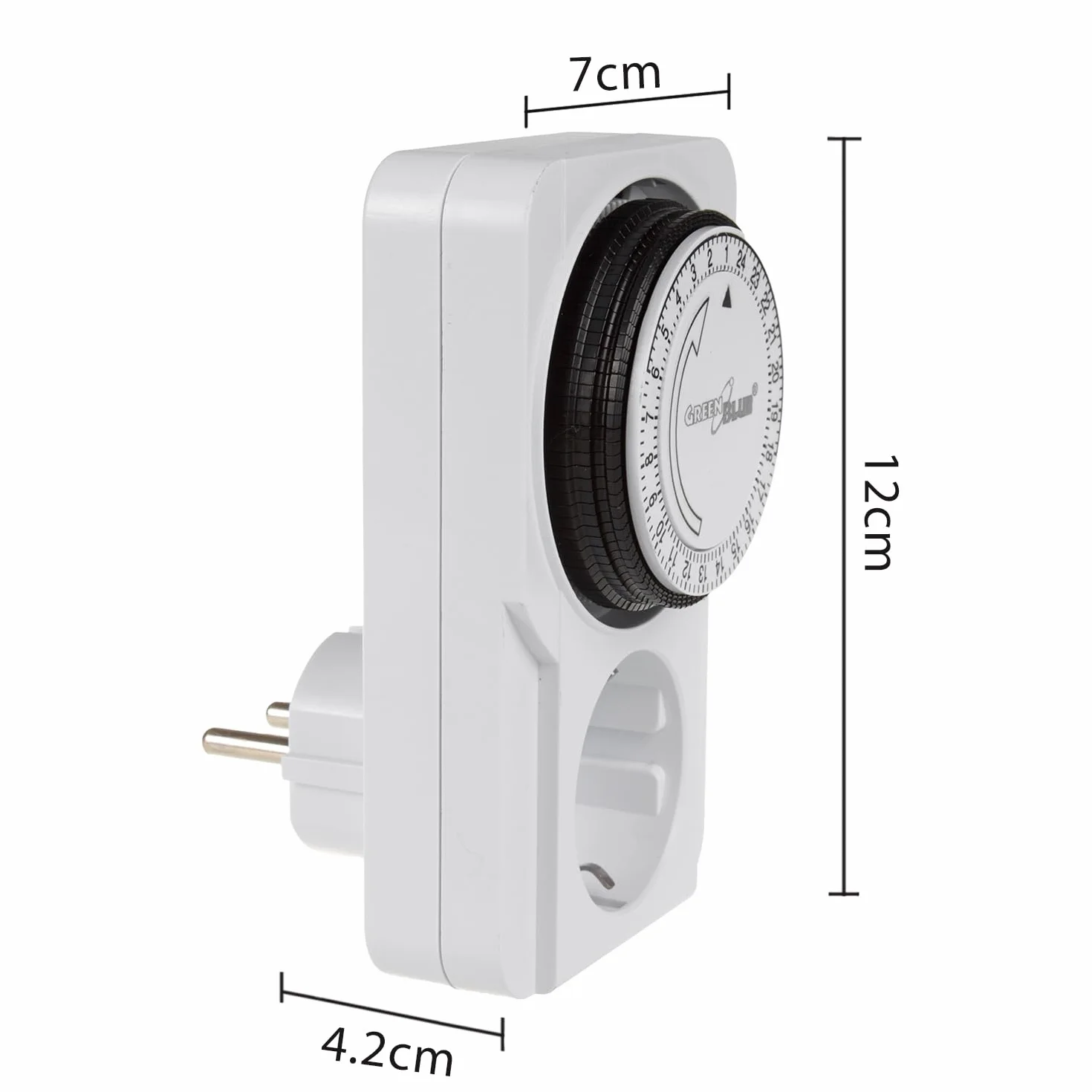GreenBlue GB360 F Włącznik Czasowy Timer Mechaniczny 48 Programów 16A IP20