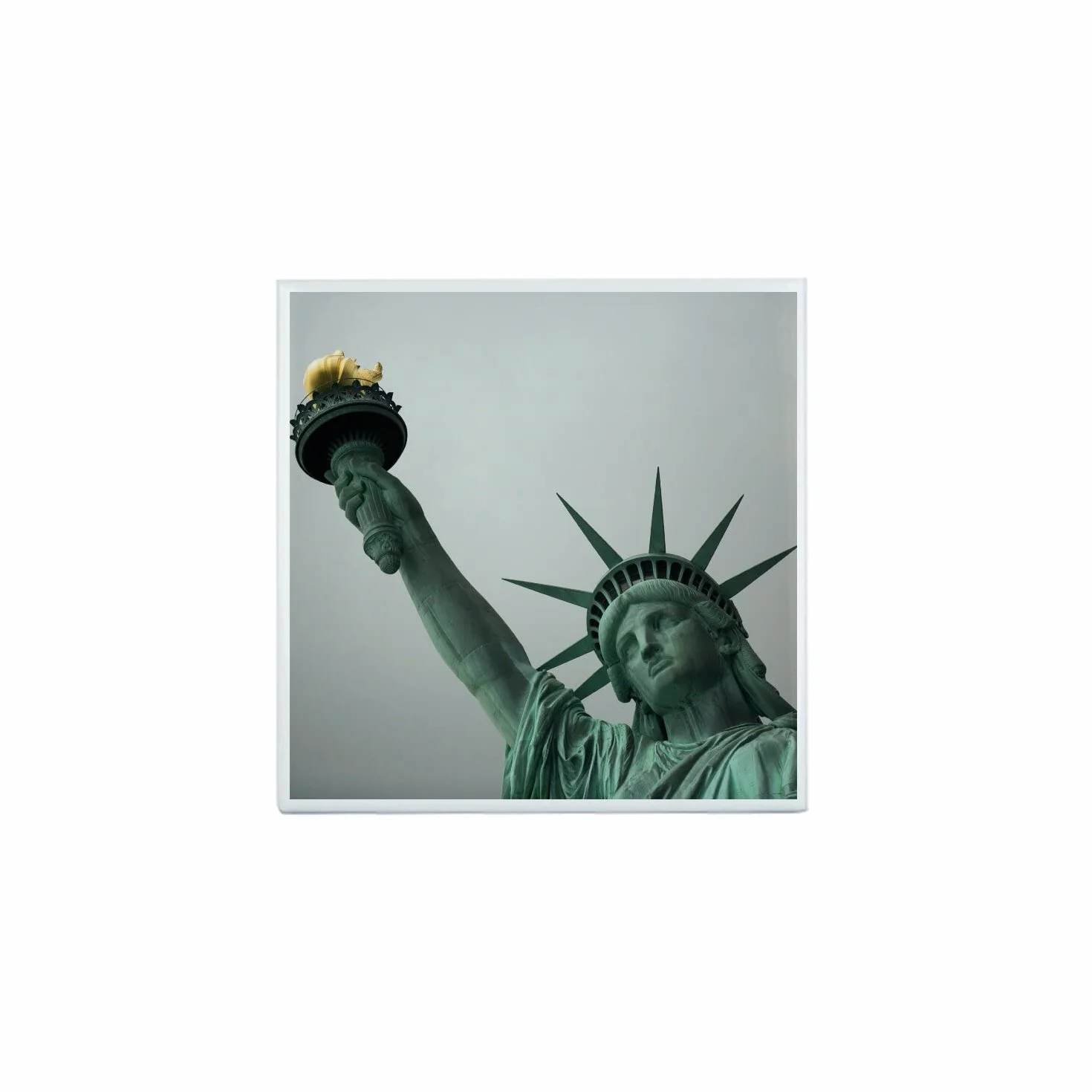 Fantastyczna Ceramiczna Płytka Dekoracyjna 10,8 x 10,8 cm - Statua Wolności Miasta USA Stany Zjednoczone