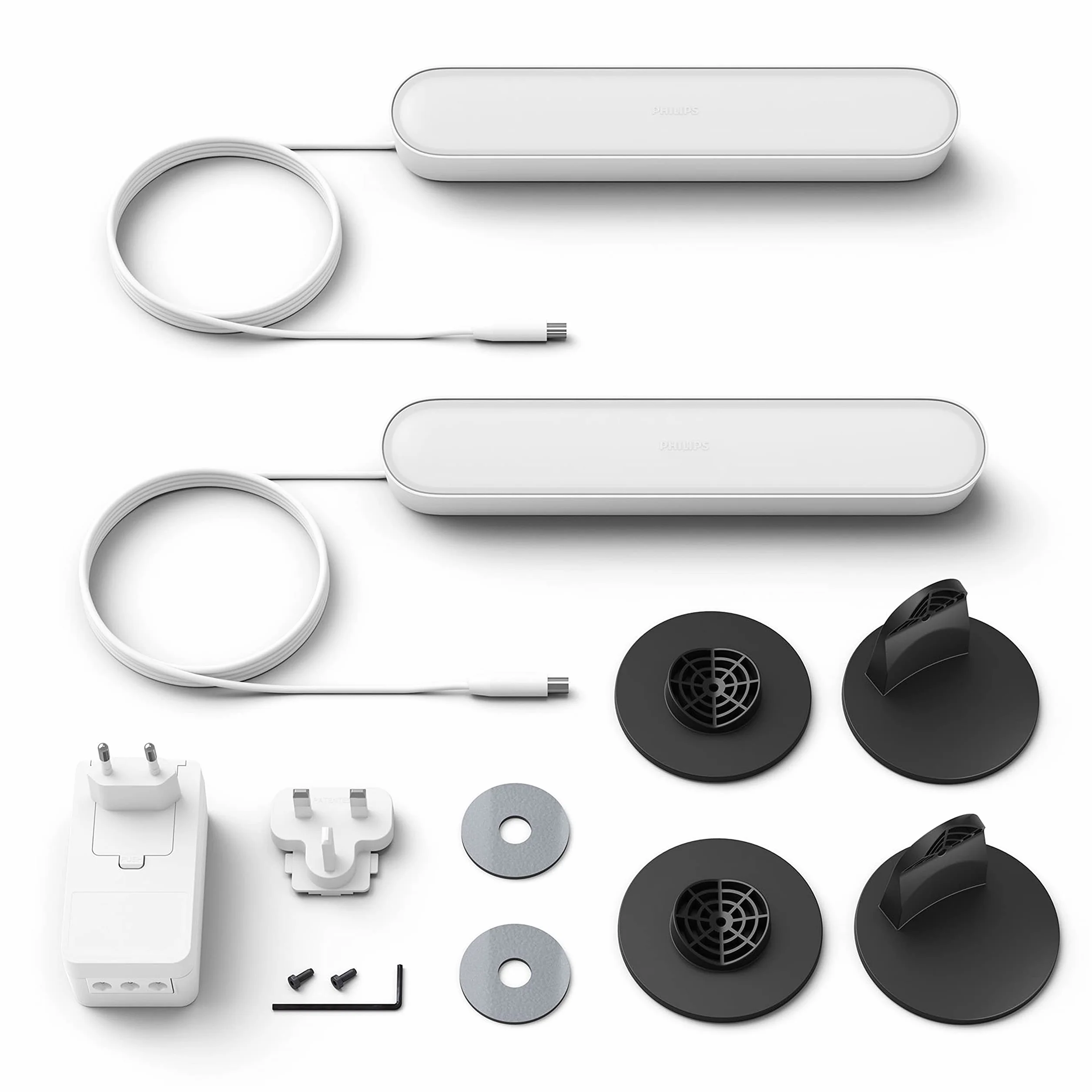 Philips Hue Play White and color ambiance Zestaw 2 podłużnych lamp, biała, 16 mln kolorów, możliwość przyciemniania, sterowanie aplikacją
