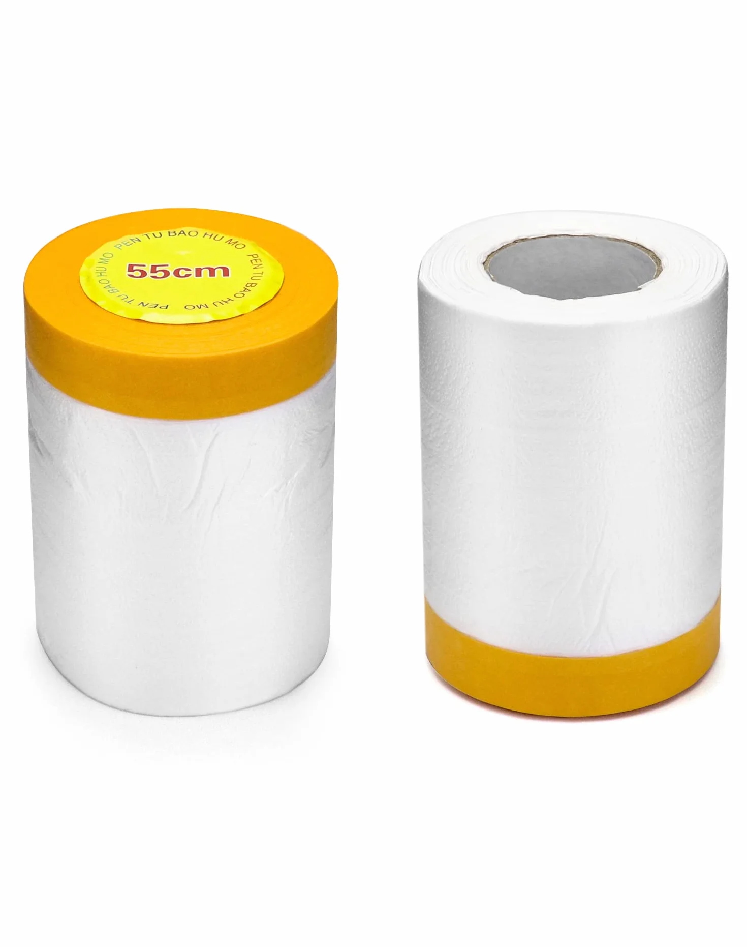 QWORK Folia maskująca z taśmą klejącą 55 cm 30 M