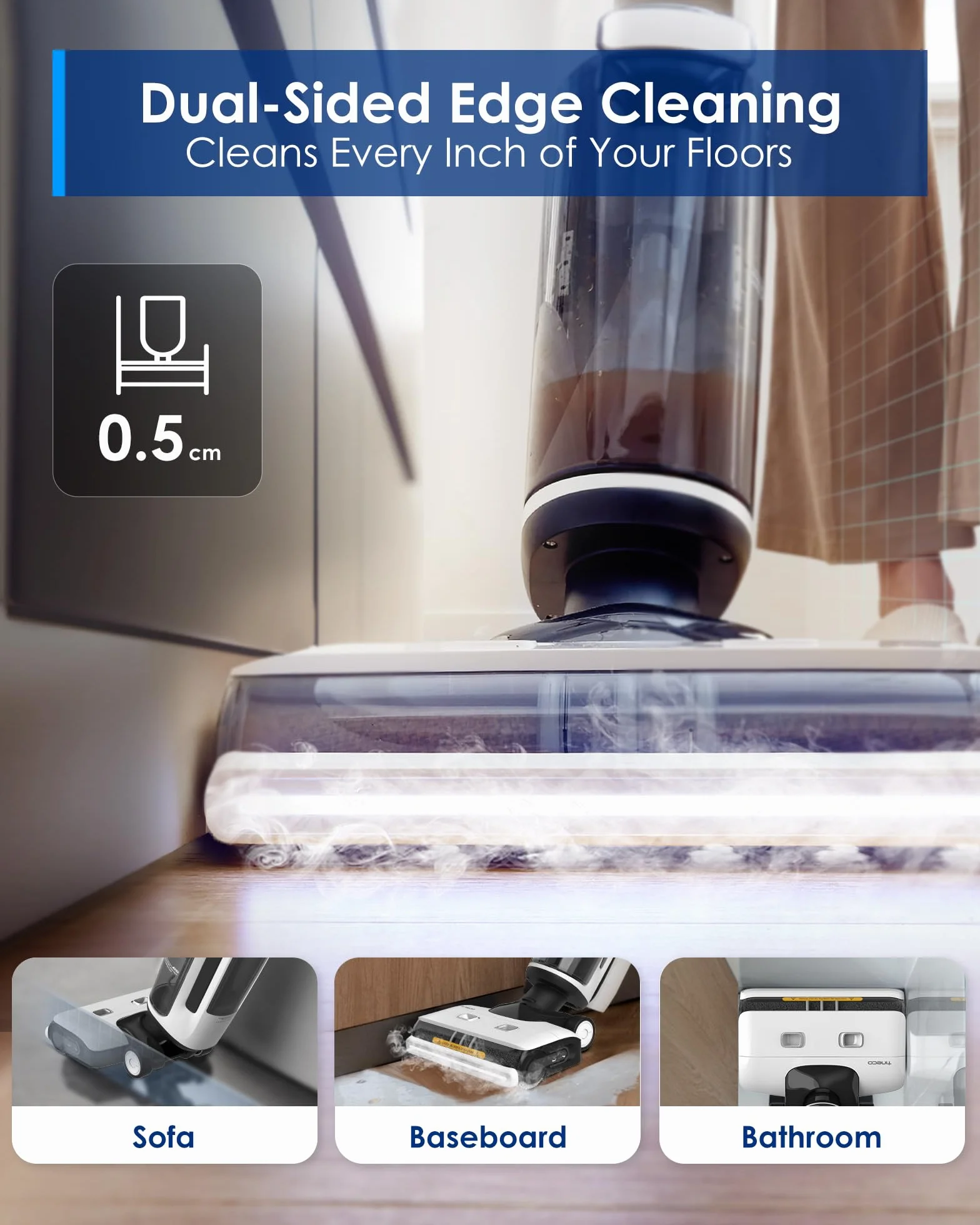 Tineco Floor ONE S7 bezprzewodowa myjka parowa mop parowy do twardych podłóg
