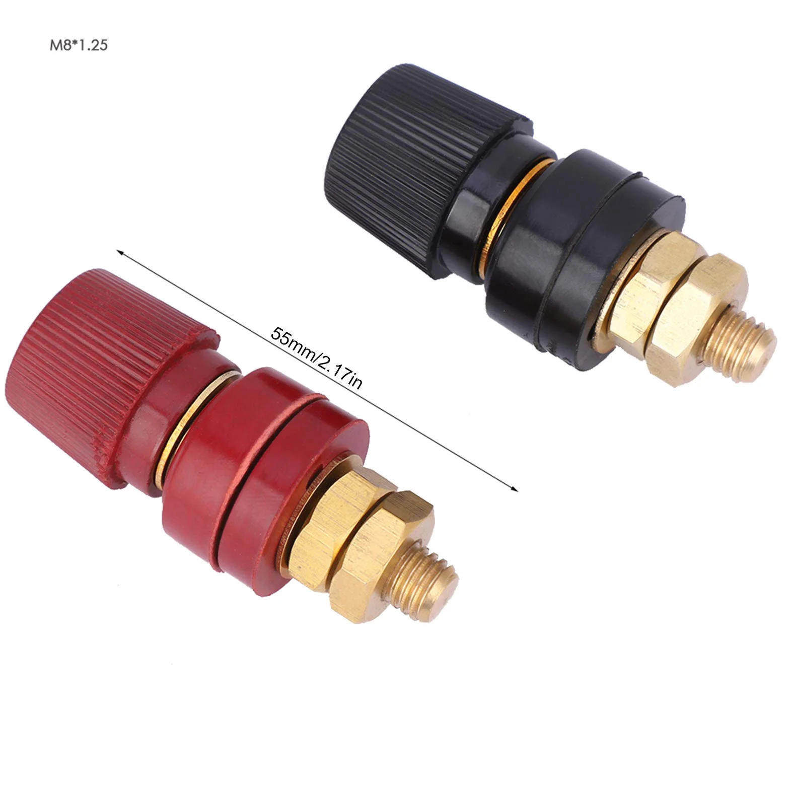 Mosiądz 555 Typ Binding Post Terminal 0-380 V M8 Przemysłowe 2 Sztuk
