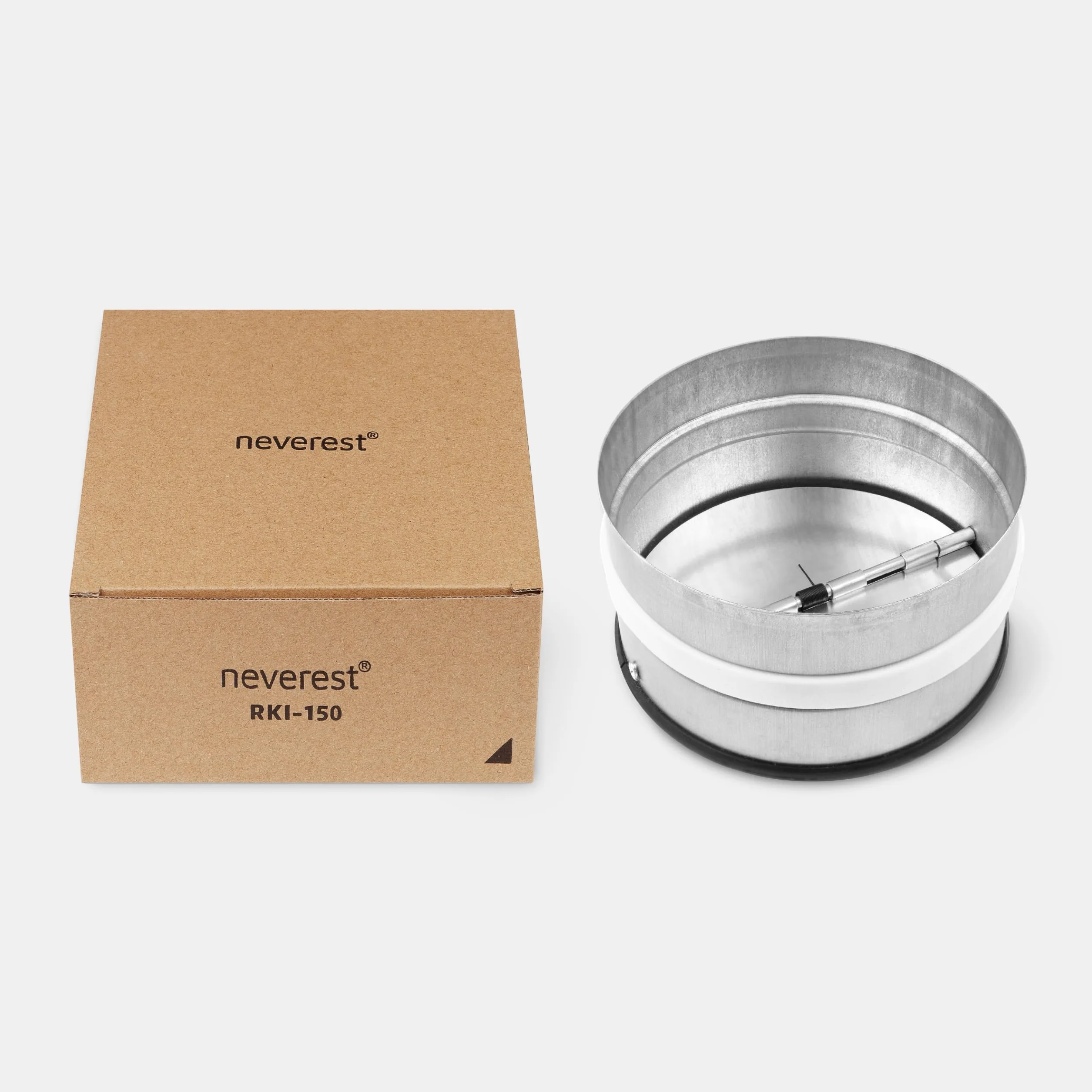 Neverest RKI 150mm przepustnica wsteczna stal ocynkowana aluminiowe klapy