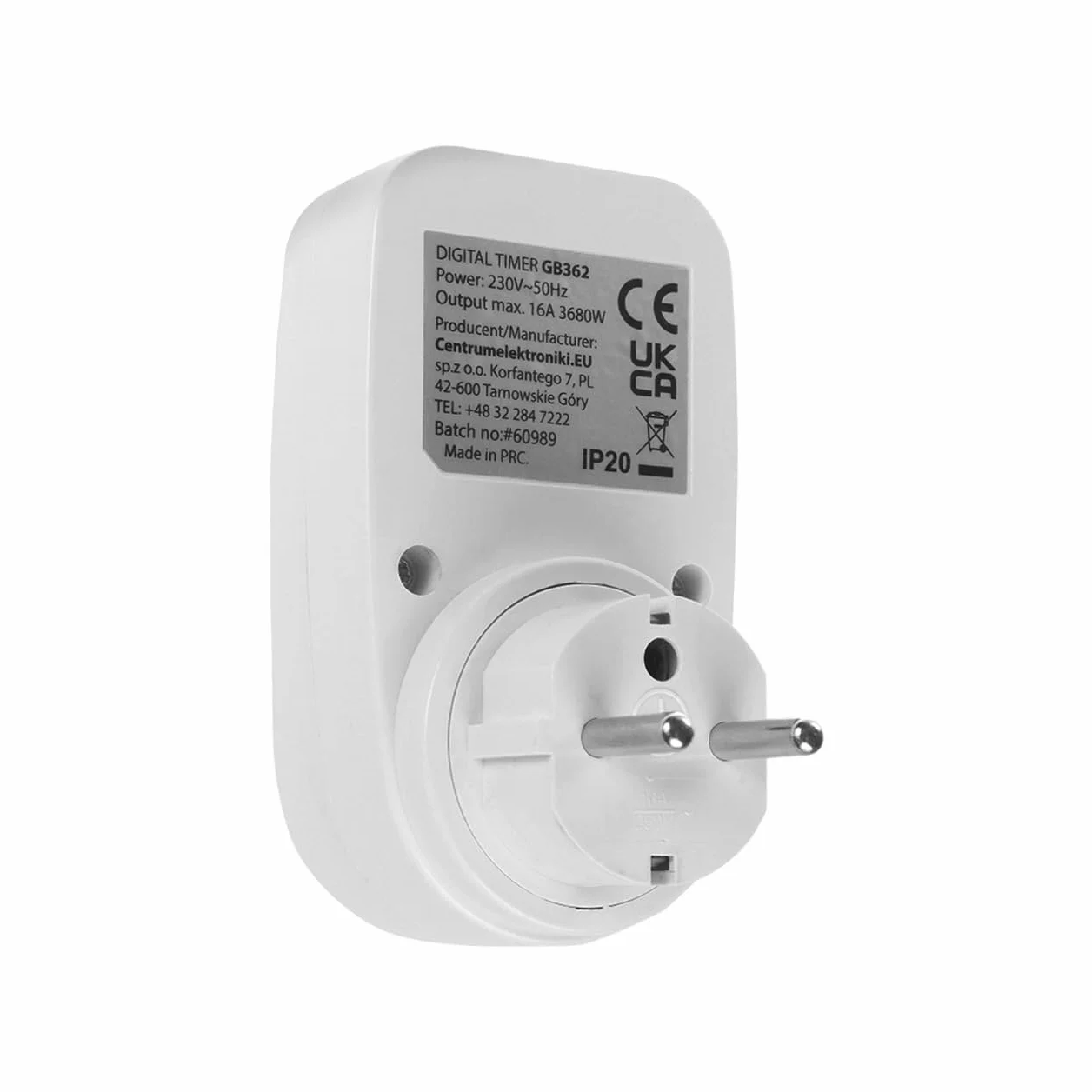 GreenBlue GB362 E Włącznik Czasowy Timer Cyfrowy 16A IP20