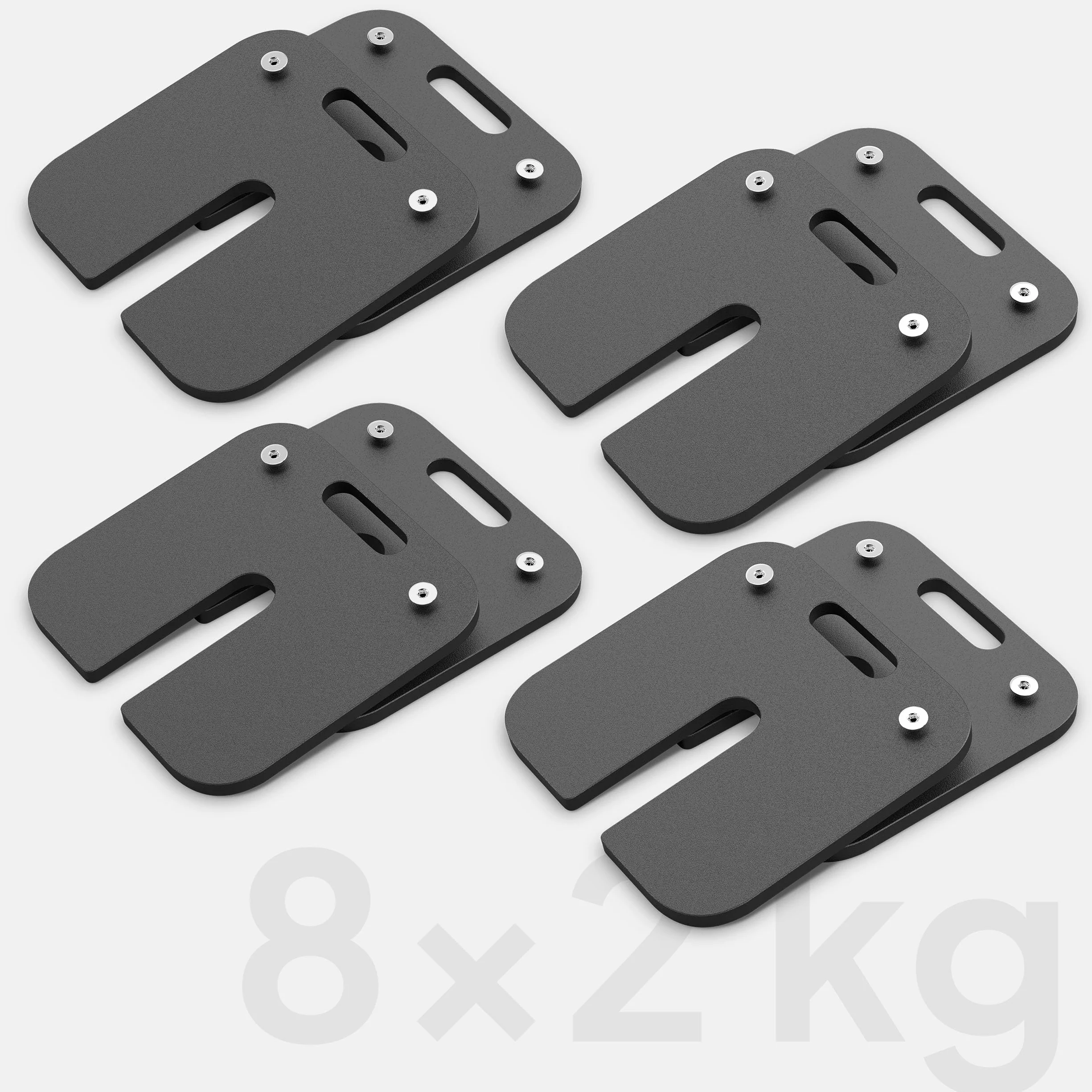 ZIPRO SQUARE | Zestaw obciążników | 8x2-4x2 kg | Obciążenia do hantli/sztangi