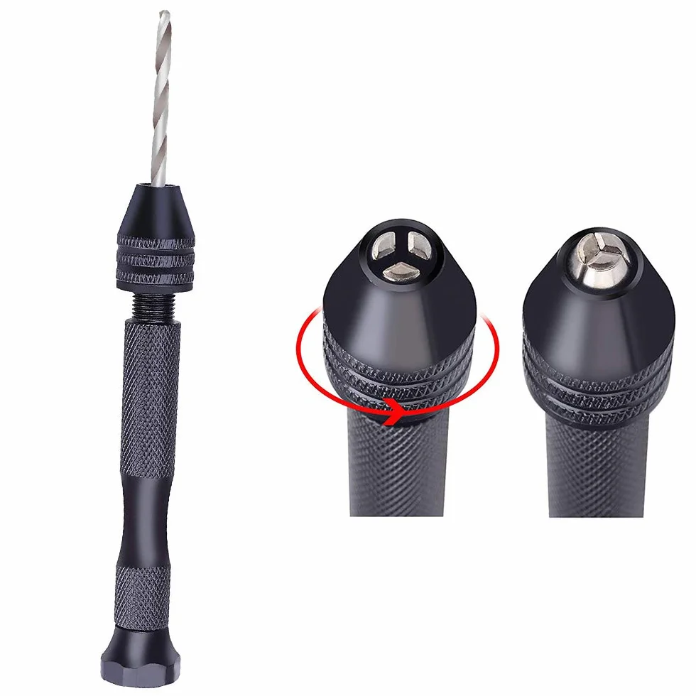 Mini wiertarka ręczna Pin Vise z 14 wiertłami 0,5-3,0 mm do precyzyjnego wiercenia