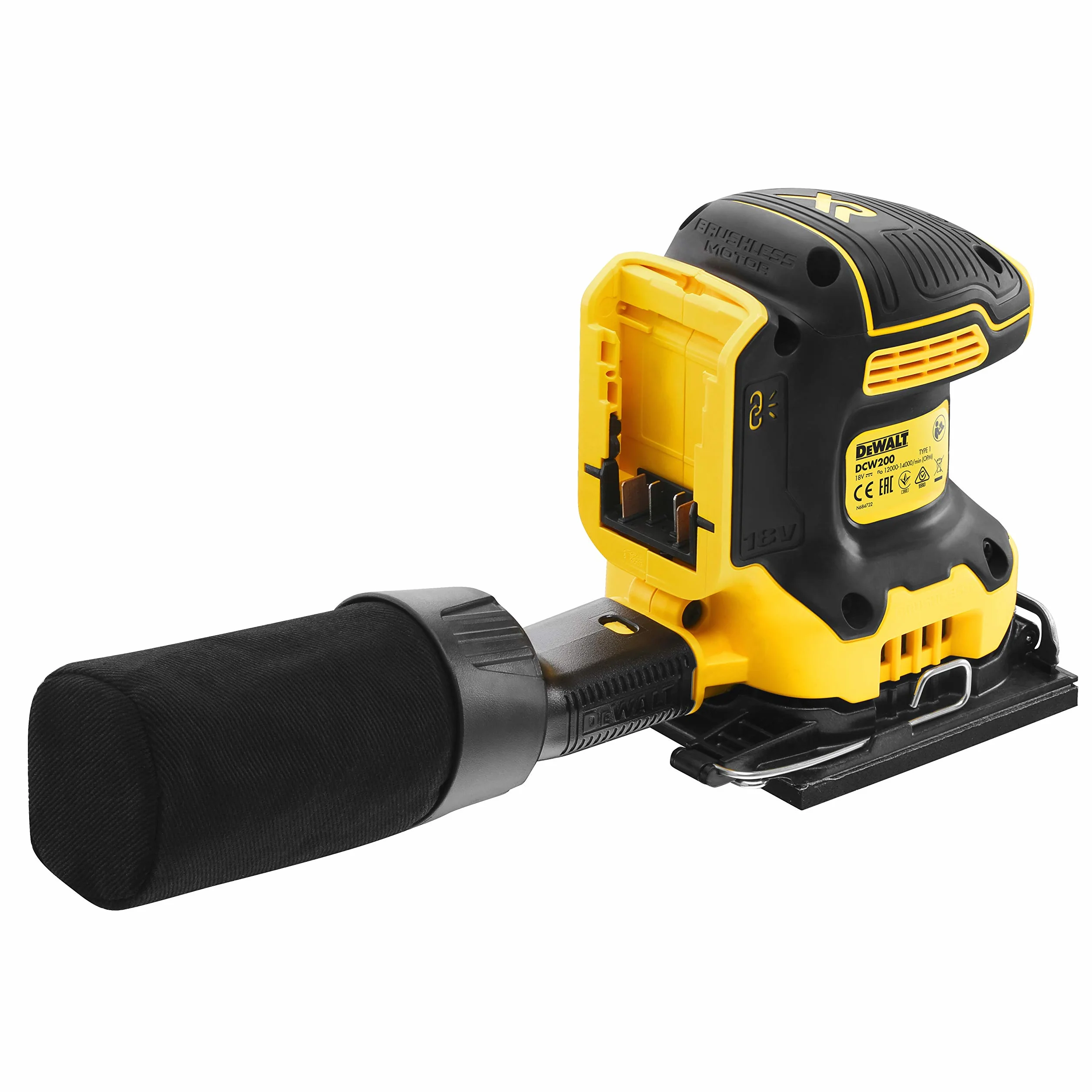 DEWALT Lijarka orbitalna bezszczotkowa XR 18V 1/4