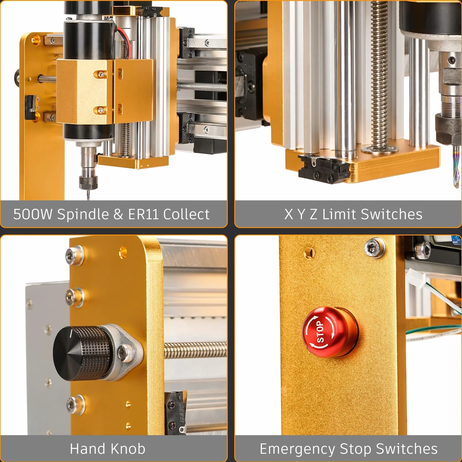 Lunyee 3018 Pro Ultra frezarka CNC 500 W 3-osiowy wyłącznik krańcowy GRBL offline do metalu drewna akrylu