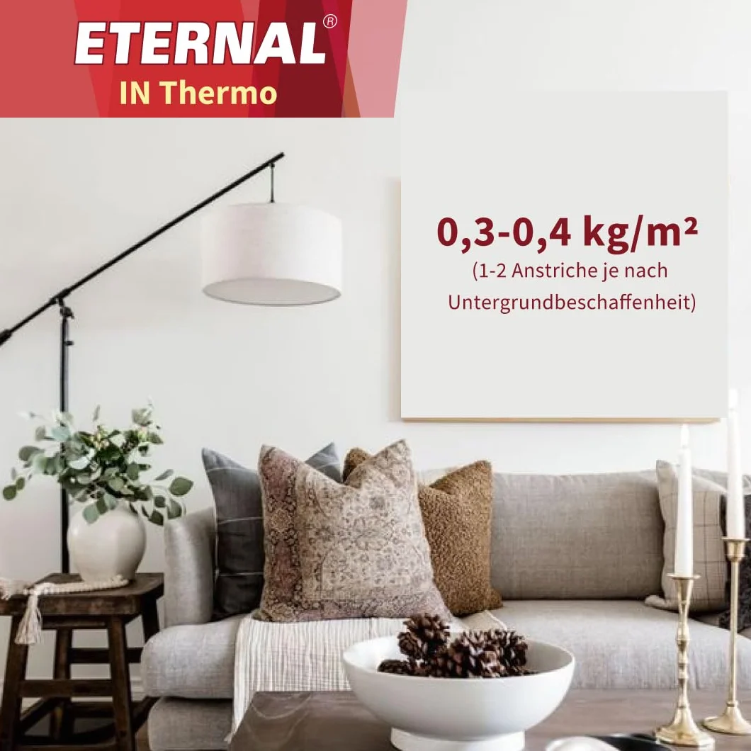 ETERNAL IN Thermo farba ścienna izolacja cieplna biała 4 kg 5 litrów