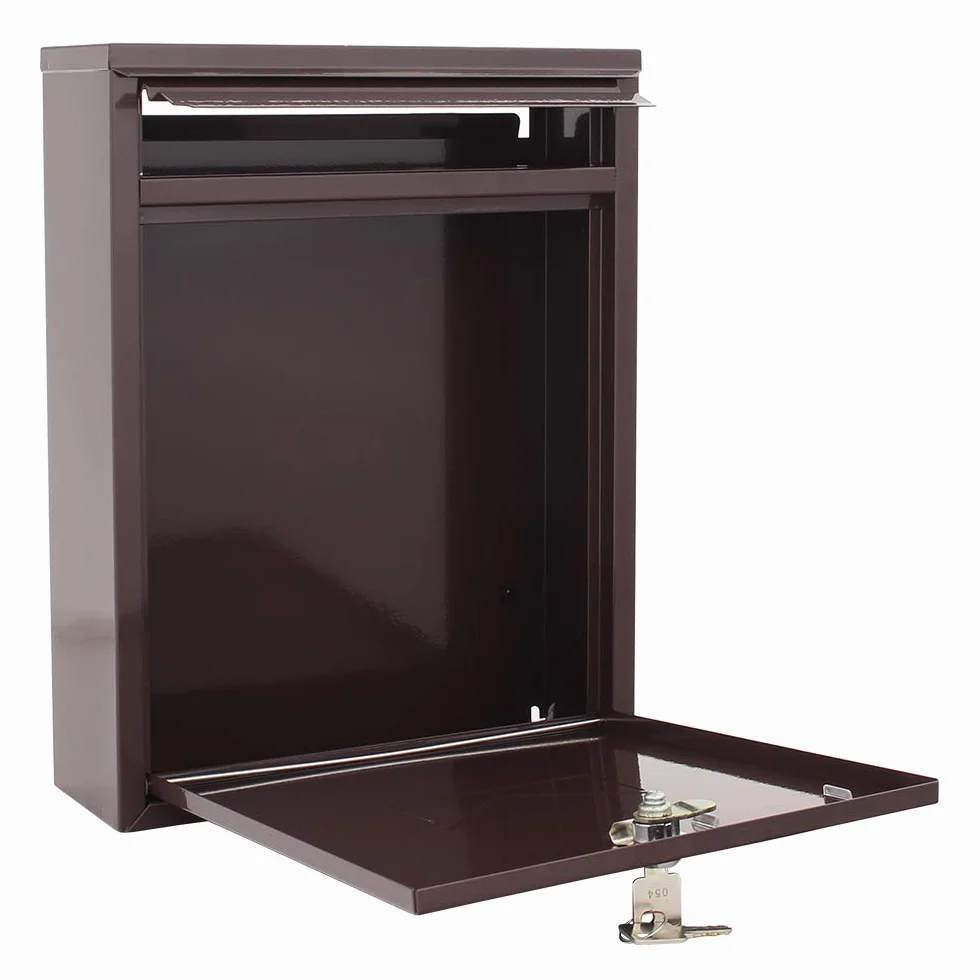 Rottner K10348 skrzynka listowa Como brązowa 250x320x85 mm zamek cylindryczny
