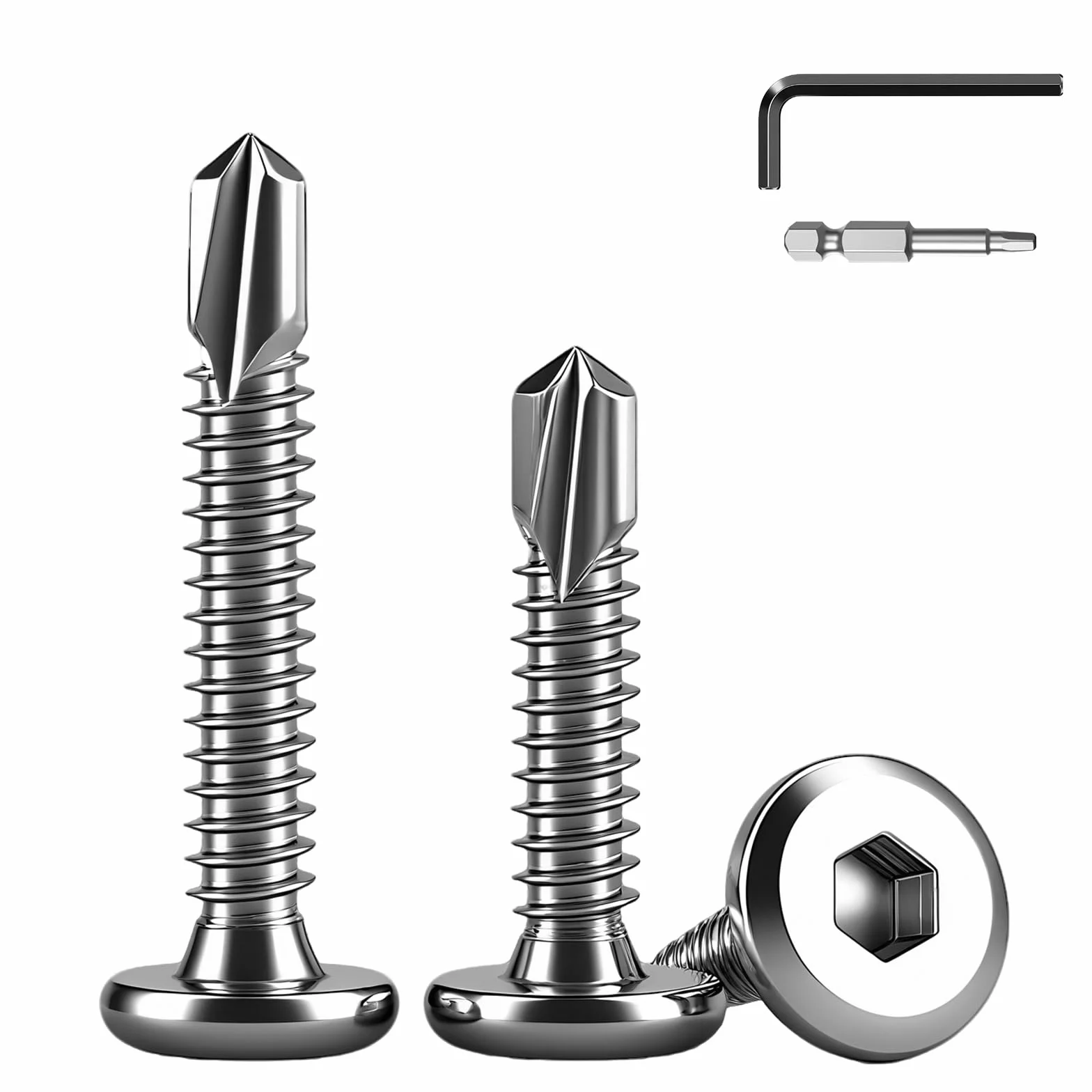 Wkręty Samowiercące do Metalu 5,5x19mm 410 Stali Nierdzewnej 60 sztuk