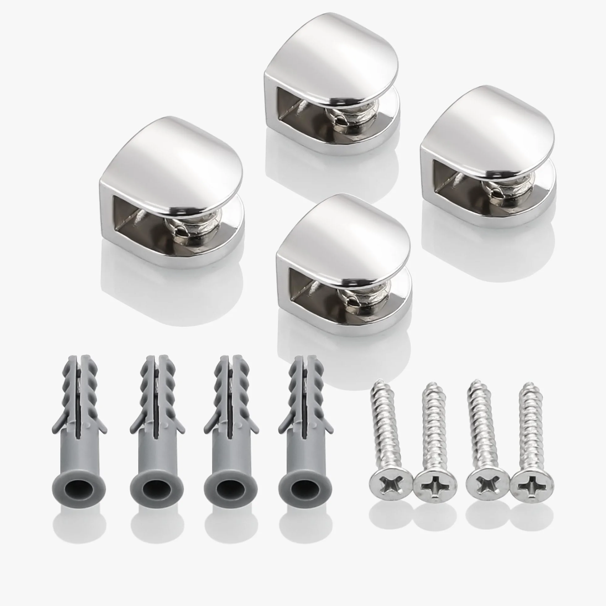 SAYAYO Regulowany wspornik półkowe szklane 5-8mm 4 szt