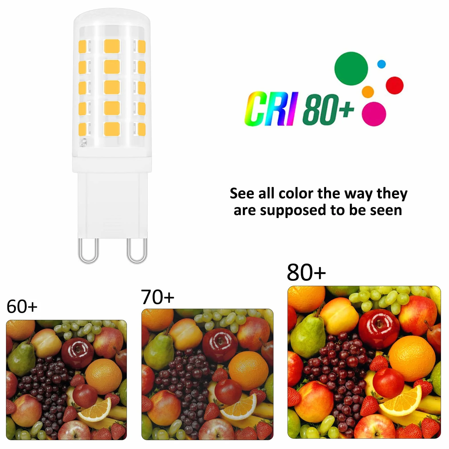 Akynite Żarówki LED G9 4W 4000K 400lm AC220-240V 6 sztuk