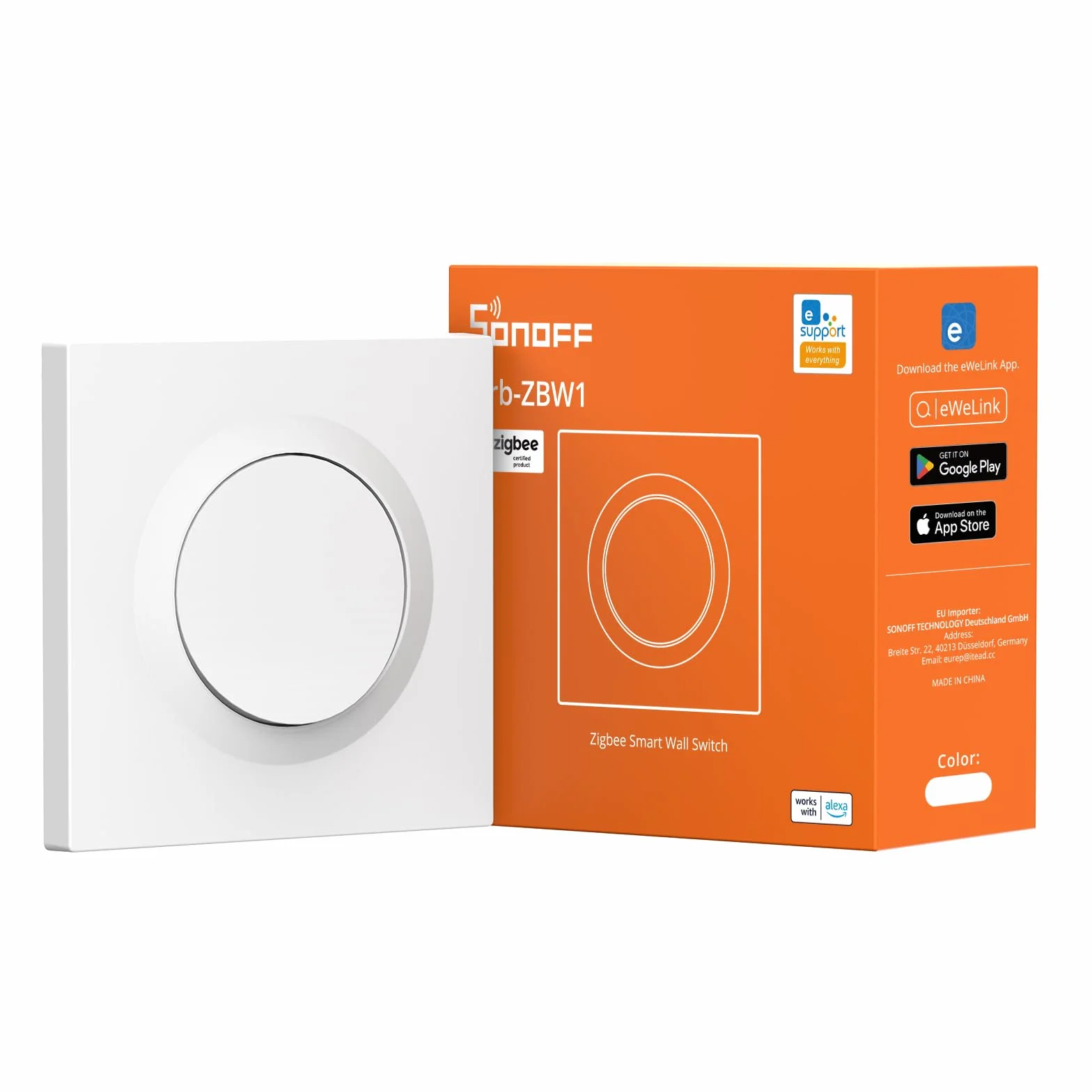 SONOFF Fusion Orb-ZBW1(ZBMINIR2-E) Inteligentny Wyłącznik Ścienny Zigbee 3.0 1-Gang 10A