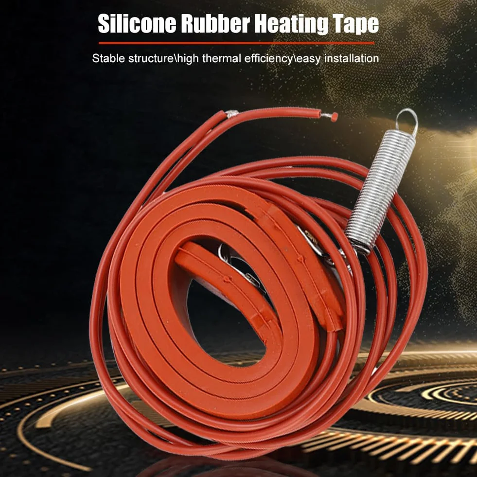 Pas grzewczy do rur silikonowy 15x450mm 28W samoregulujący AC 220V wodoodporny