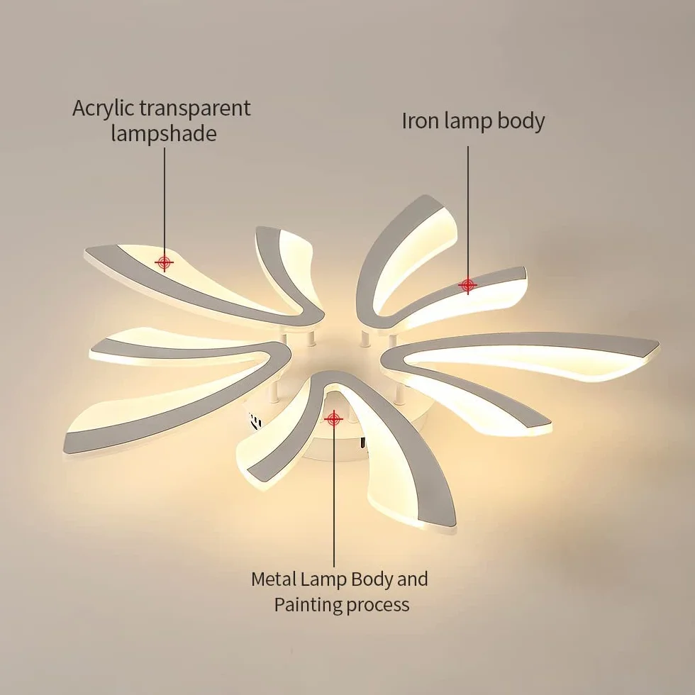 Comely Ściemnialna Lampa Sufitowa LED 48W 5400LM 3000K-6500K Φ71cm Akrylowa