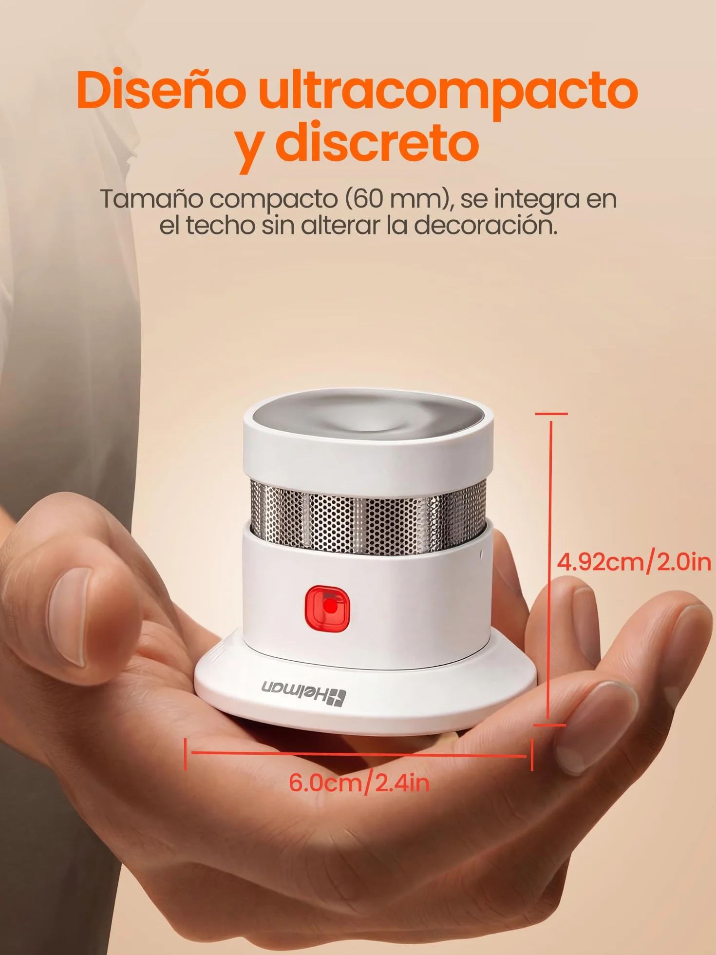 HEIMAN Inteligentny czujnik dymu HS1SA-E Plus Zigbee 3.0 DBI czujnik pożaru fotoelektryczny automatyka domowa ZHA Z2M