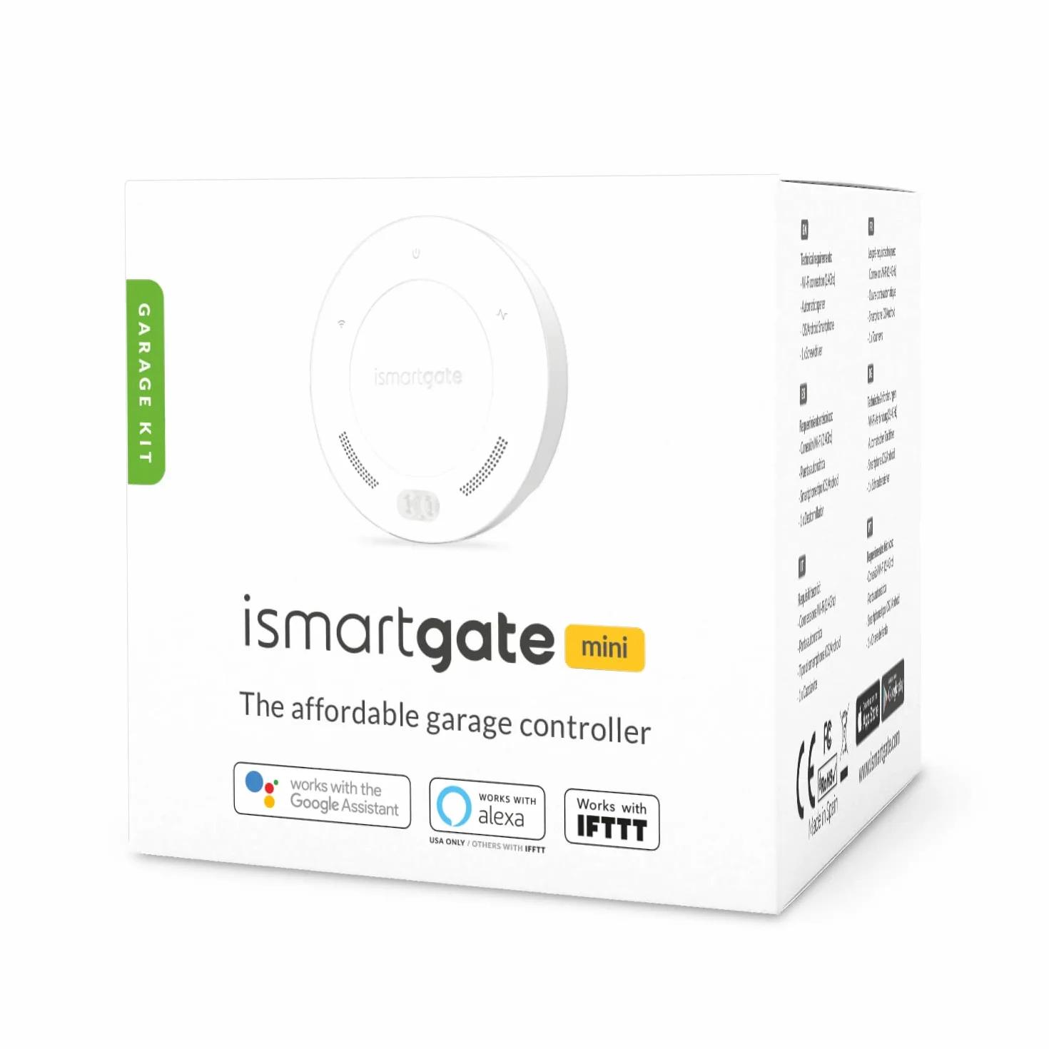 Ismartgate Mini Smart WiFi otwieracz do drzwi garażowych kompatybilny z Amazon Alexa