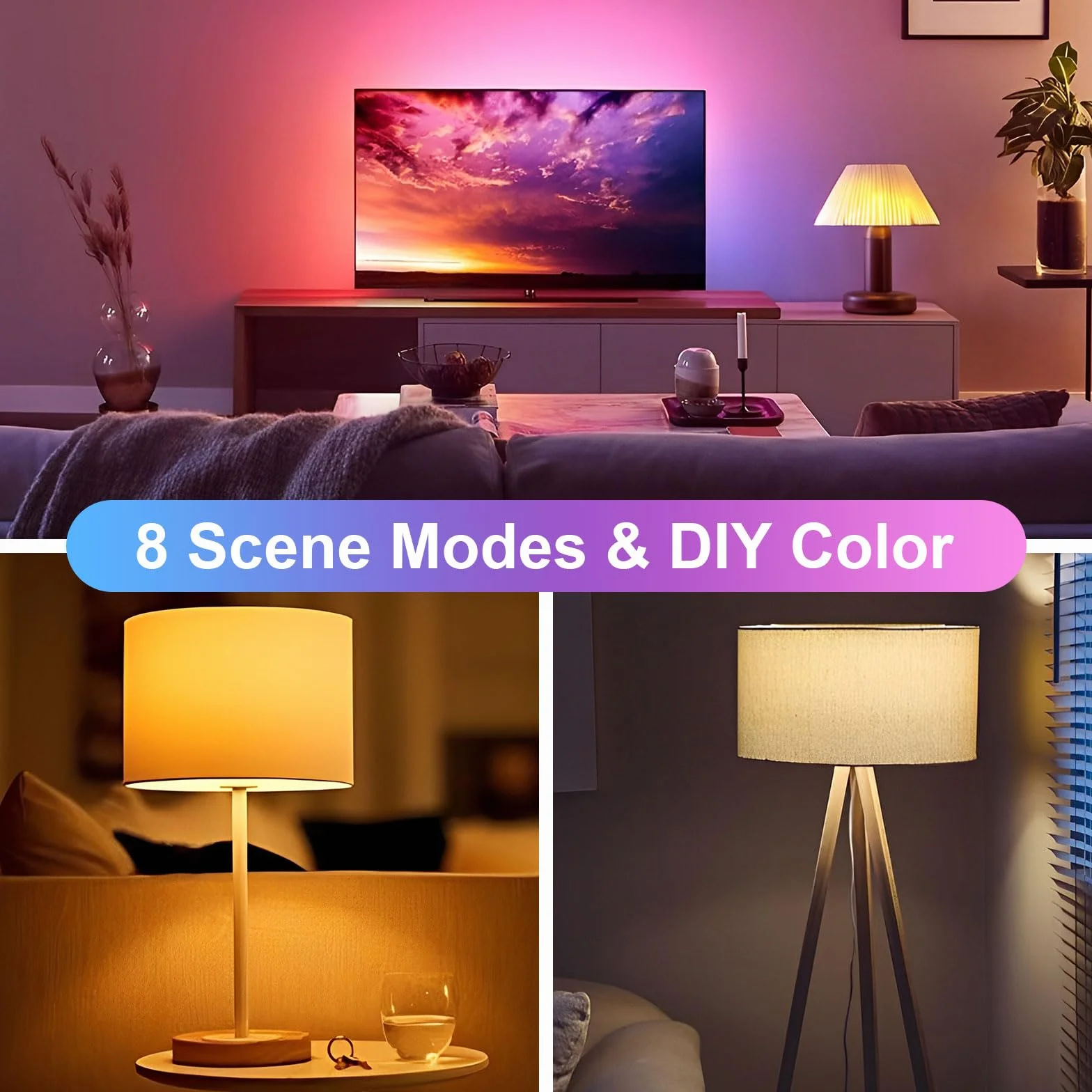 Żarówka Alexa Fitop Smart E27, lampa Wi-Fi, kompatybilna z Alexa/Google Home, 10 W, 900 lm, możliwość ściemniania, ciepła biel i wielokolorowa żarówka, kontrola za pomocą aplikacji, nie wymaga koncentratora, 2 szt.