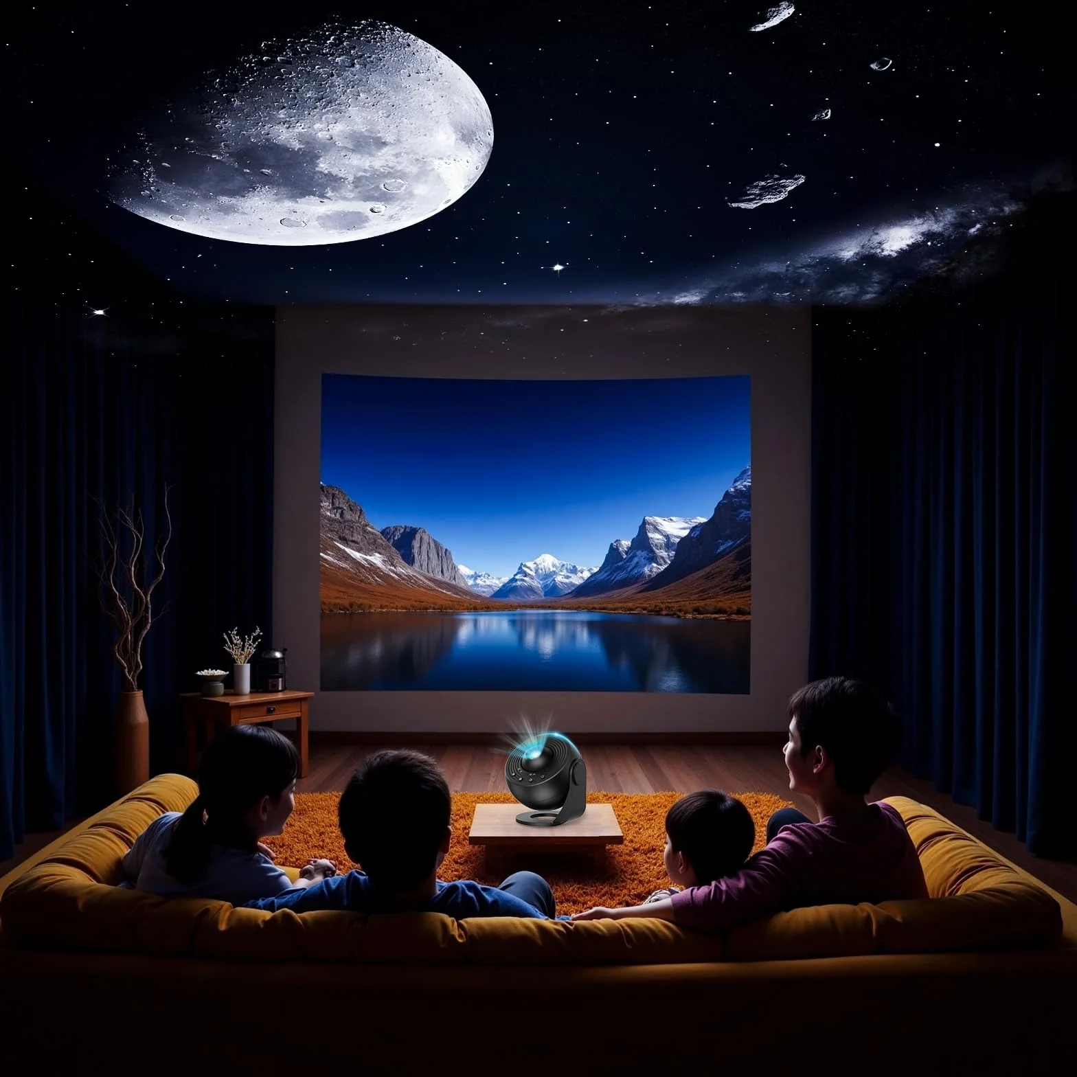 Projecteur Ciel Etoile Planétarium Galaxie 13 Disques Film Rotation 360 Minuterie Veilleuse Enfant Adulte