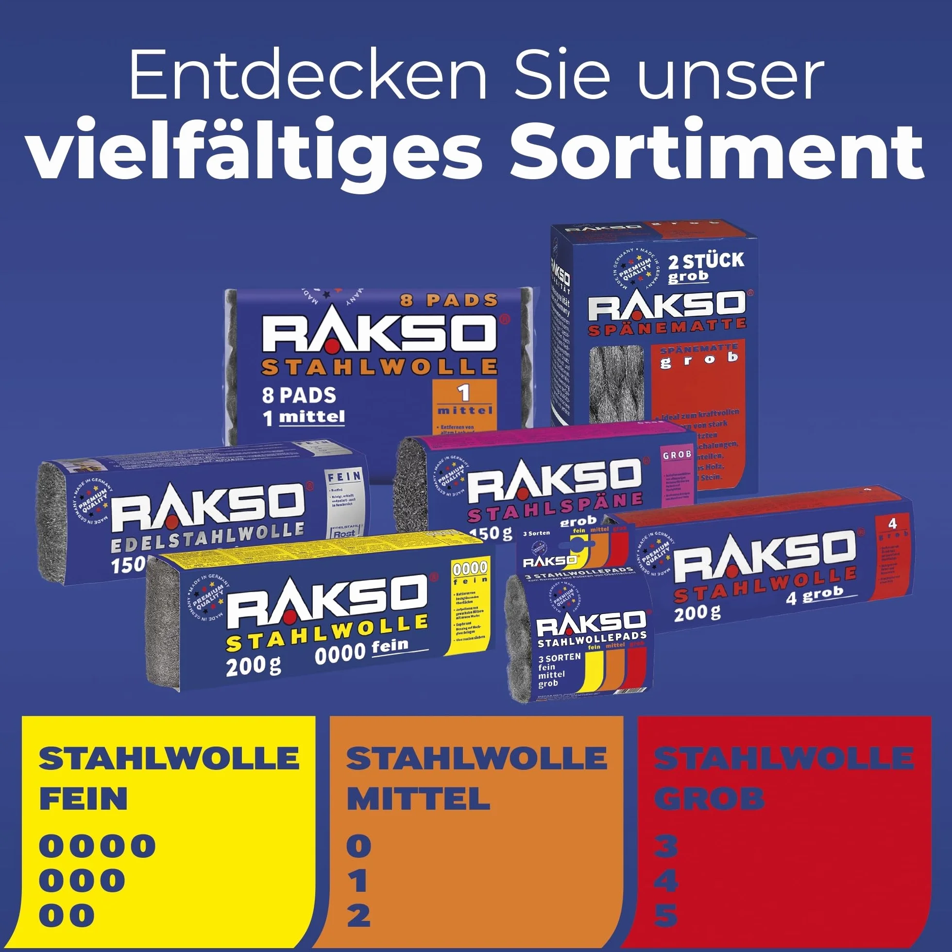 Wełna stalowa granulacja 4 gruboziarnista 200g RAKSO