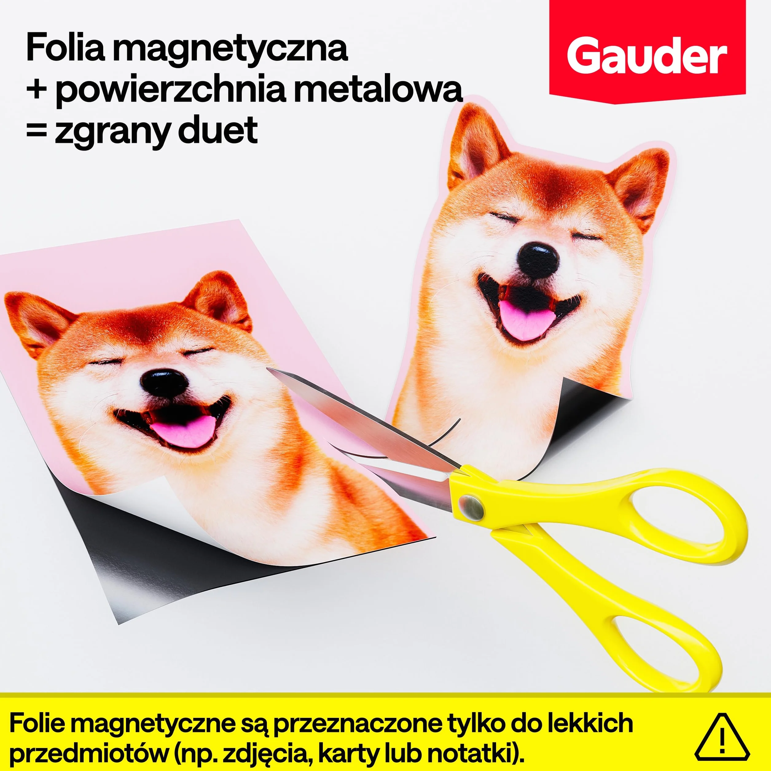GAUDER Samoprzylepna Folia Magnetyczna Czarny Arkusz Magnetyczny 5 sztuk 153 x 102 mm