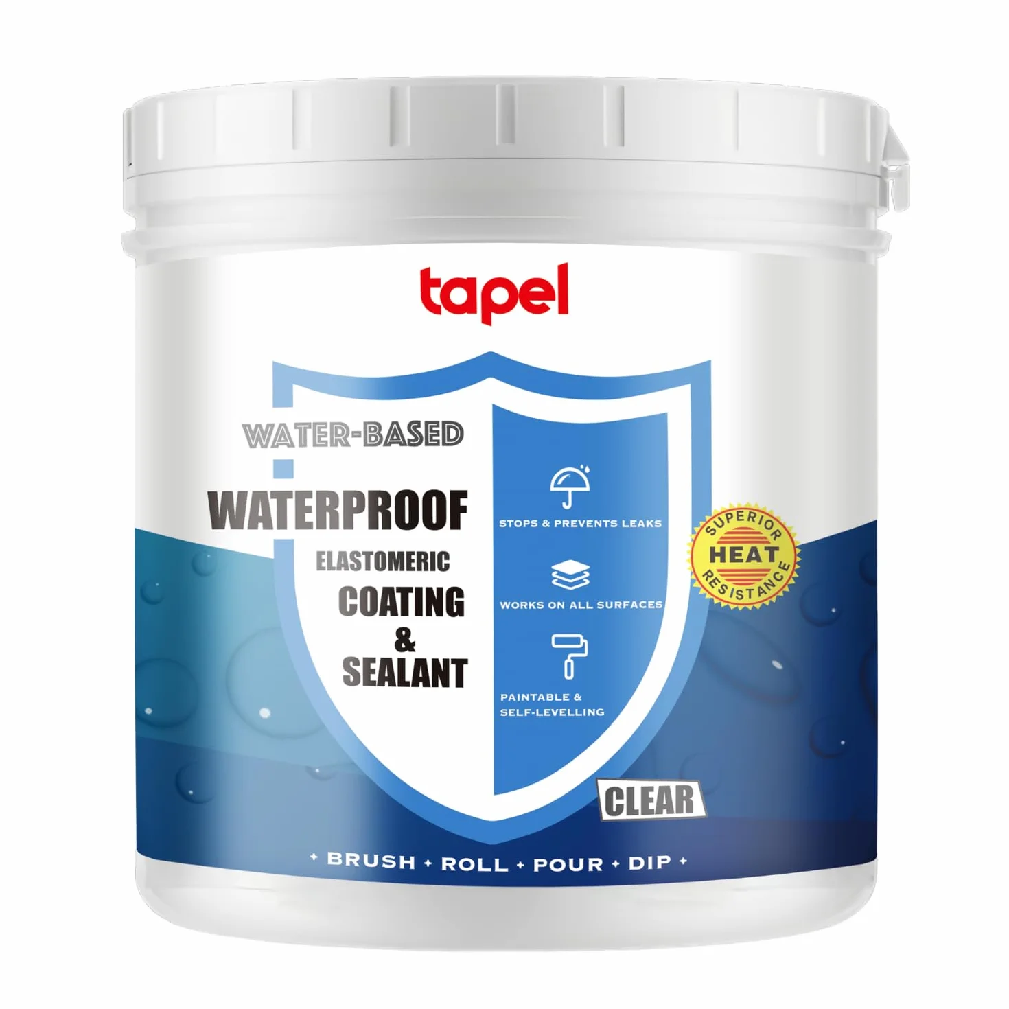 CrystalClear 500% elastyczna wodoszczelna powłoka 1 kg samopoziomujący uszczelniacz z płynnej gumy do dachów