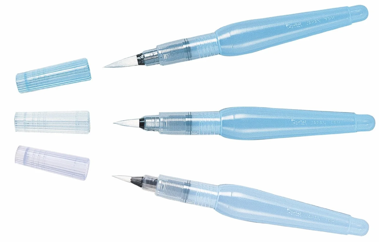 Pentel Water Brush pędzel wodny okrągły zestaw drobny średni szeroki