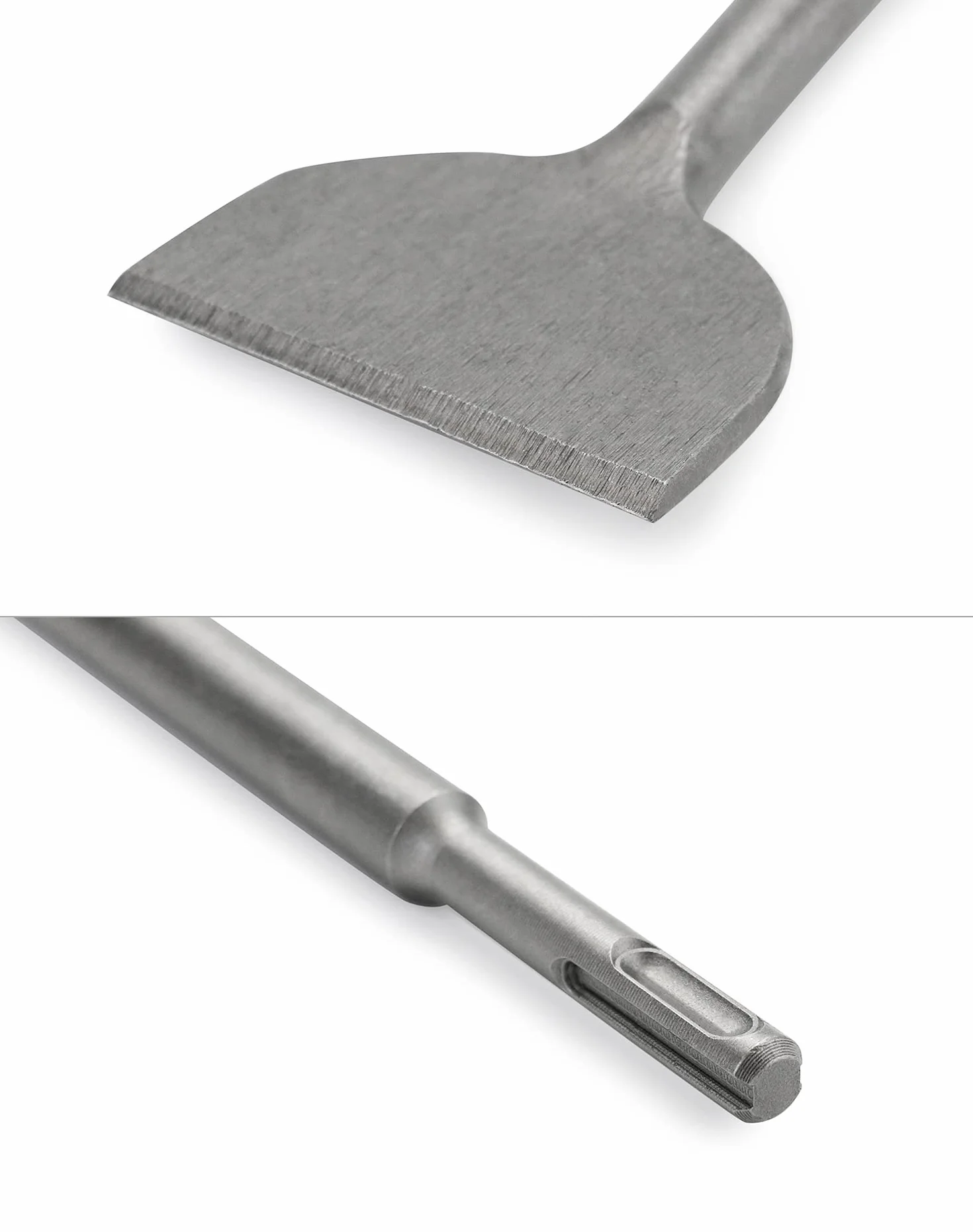 QWORK Dłuto do płytek SDS Plus 250x75 mm kąt 15° utwardzona końcówka
