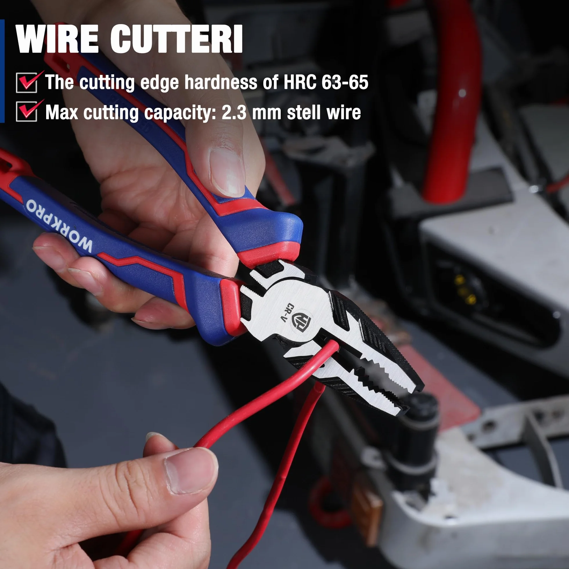 WORKPRO Szczypce kombinowane 200 mm Cr-V Linesman