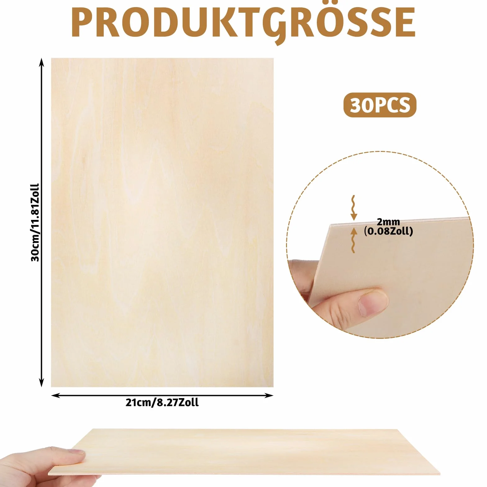30 sztuk płyt ze sklejki A4 2 mm, 30 x 21 cm, płyta wiórowa, drewno balsa, płyty drewniane, do majsterkowania, do modelarstwa, projektów laserowych, sztuki, rzemiosła, malarstwa