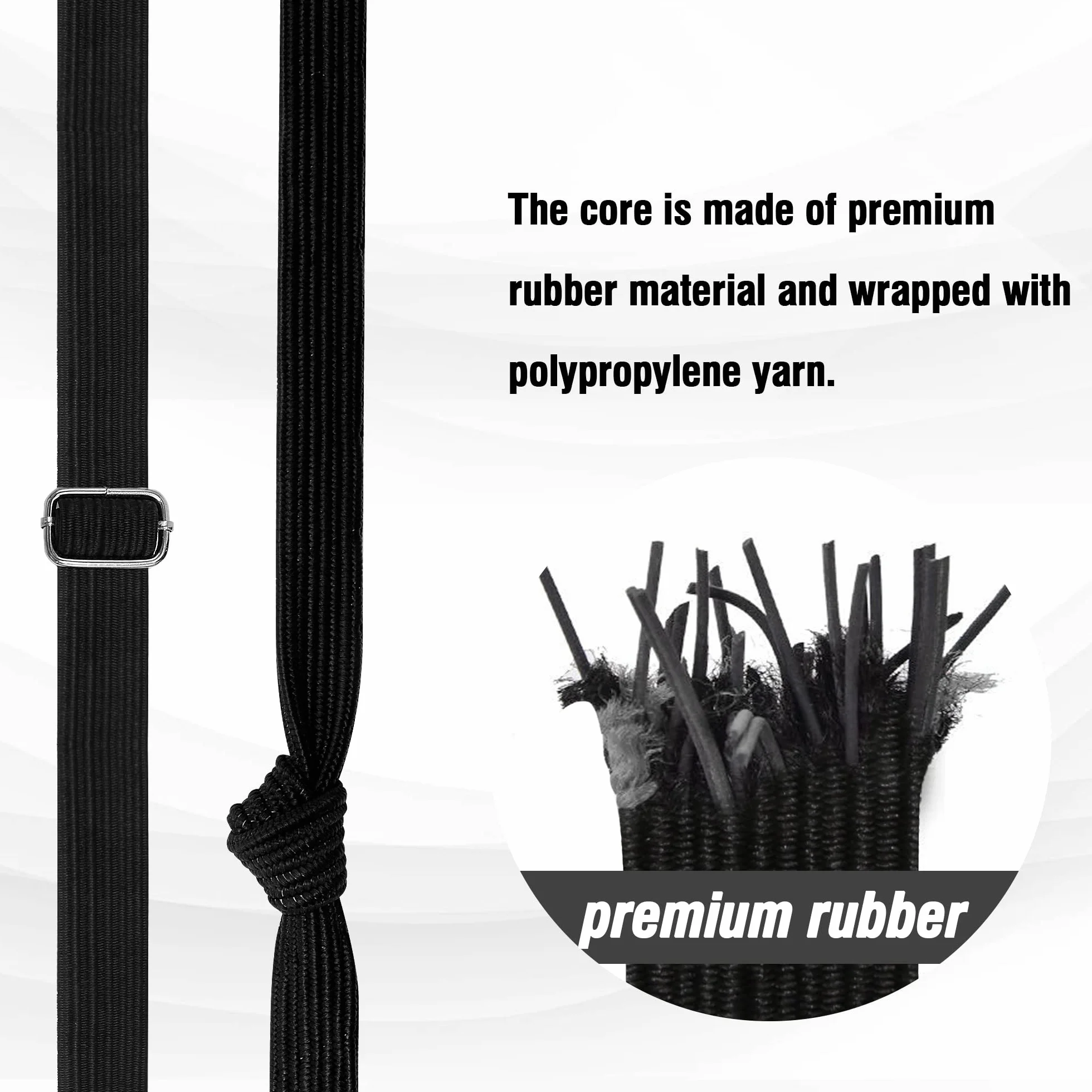 Heavy Duty Outdoor Bungee Cords 80 Inch Adjustable with Hooks High Elastic Rubber Straps for Luggage Roof Racks Cargo