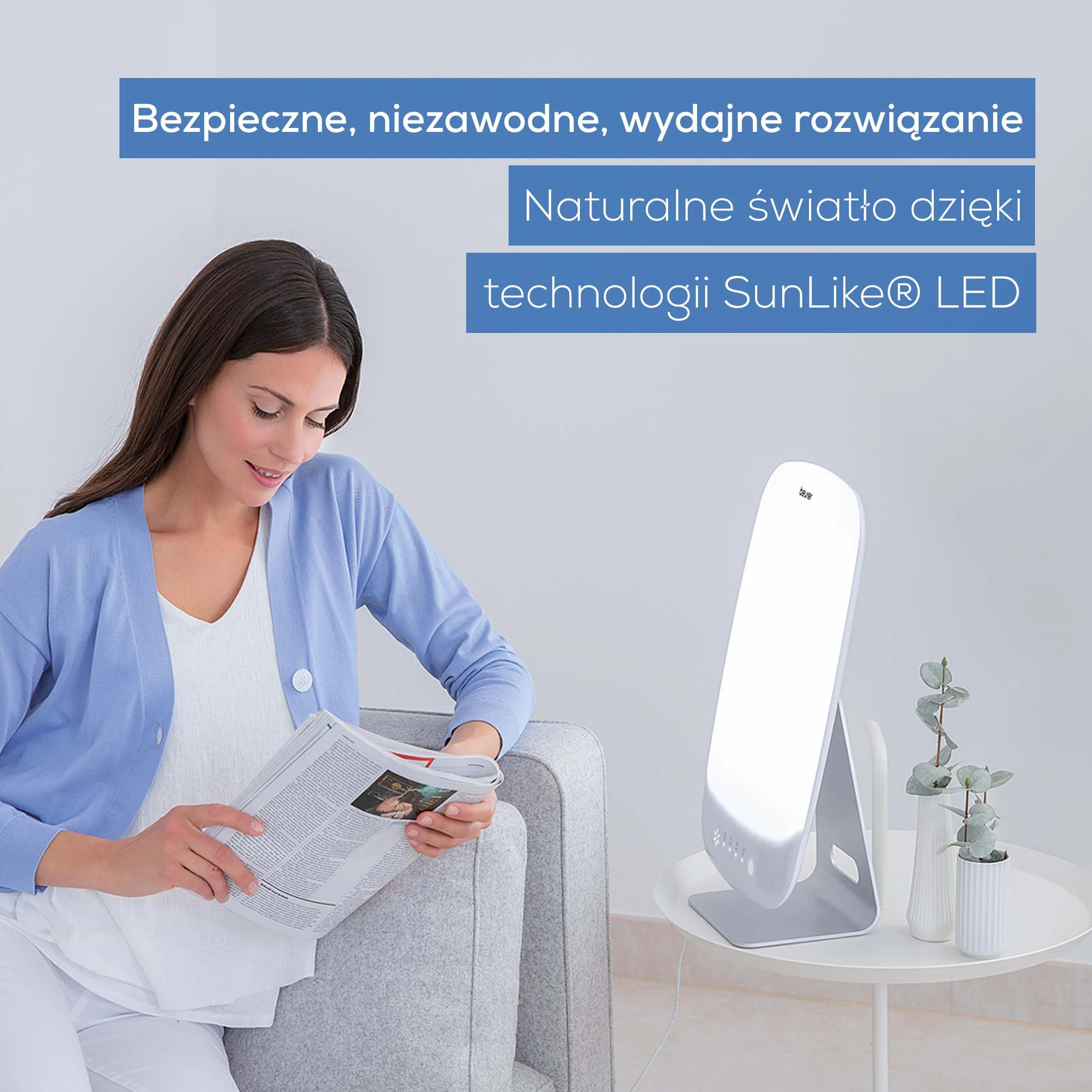 Beurer TL 95 Lampa dzienna 14 000 luksów SunLike LED regulacja natężenia
