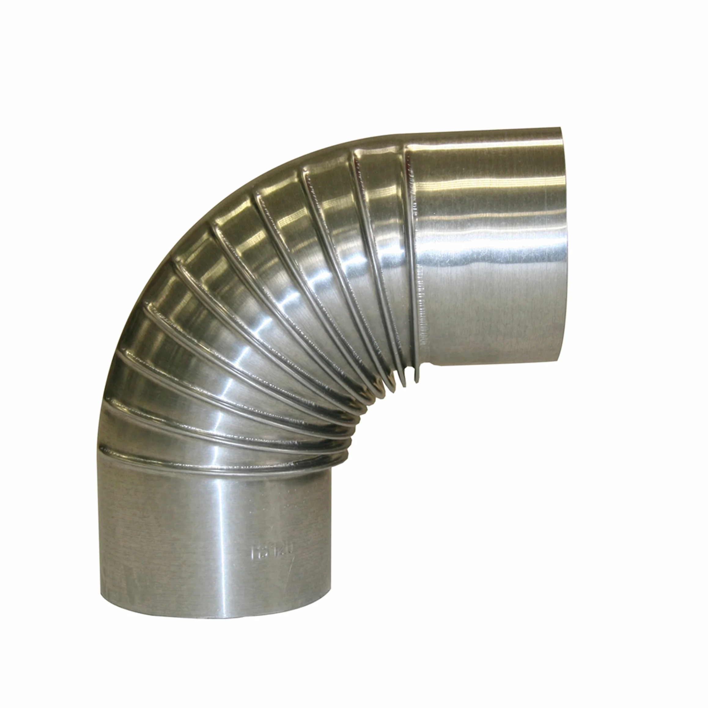 Kamino Flam kolanko 90° rura wydechowa stal aluminiowana ogniowo nierdzewna średnica 130 mm EN 1856-2