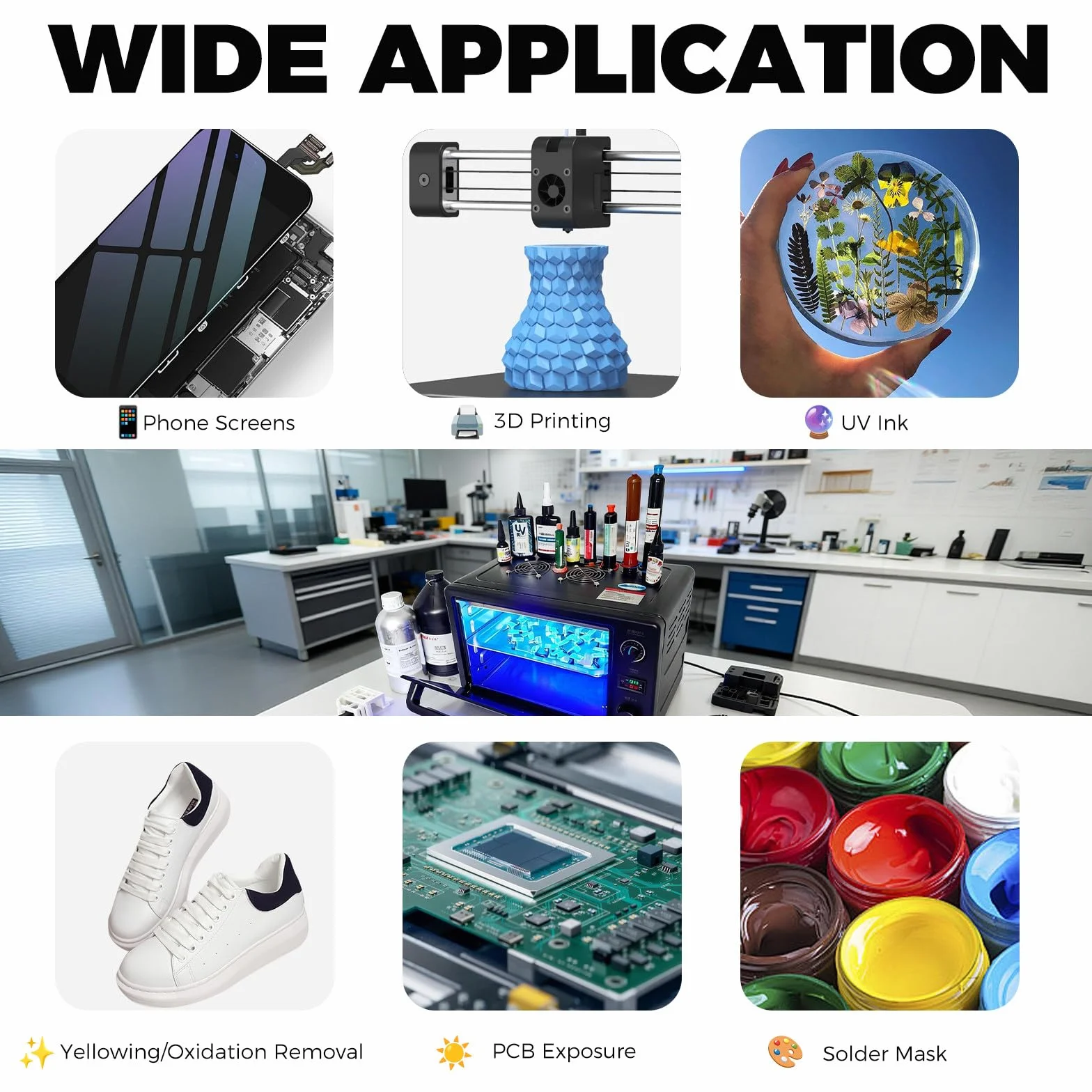 Piec do utwardzania UV 180W 365-400nm Kompaktowa Skrzynka Świetlna UV z Cyfrowym Timerem LCD