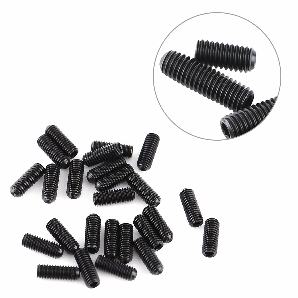 200 Stück M3 Kohlenstoffstahl Hex Madenschrauben Set Cup Punkt Maschine Verschluss
