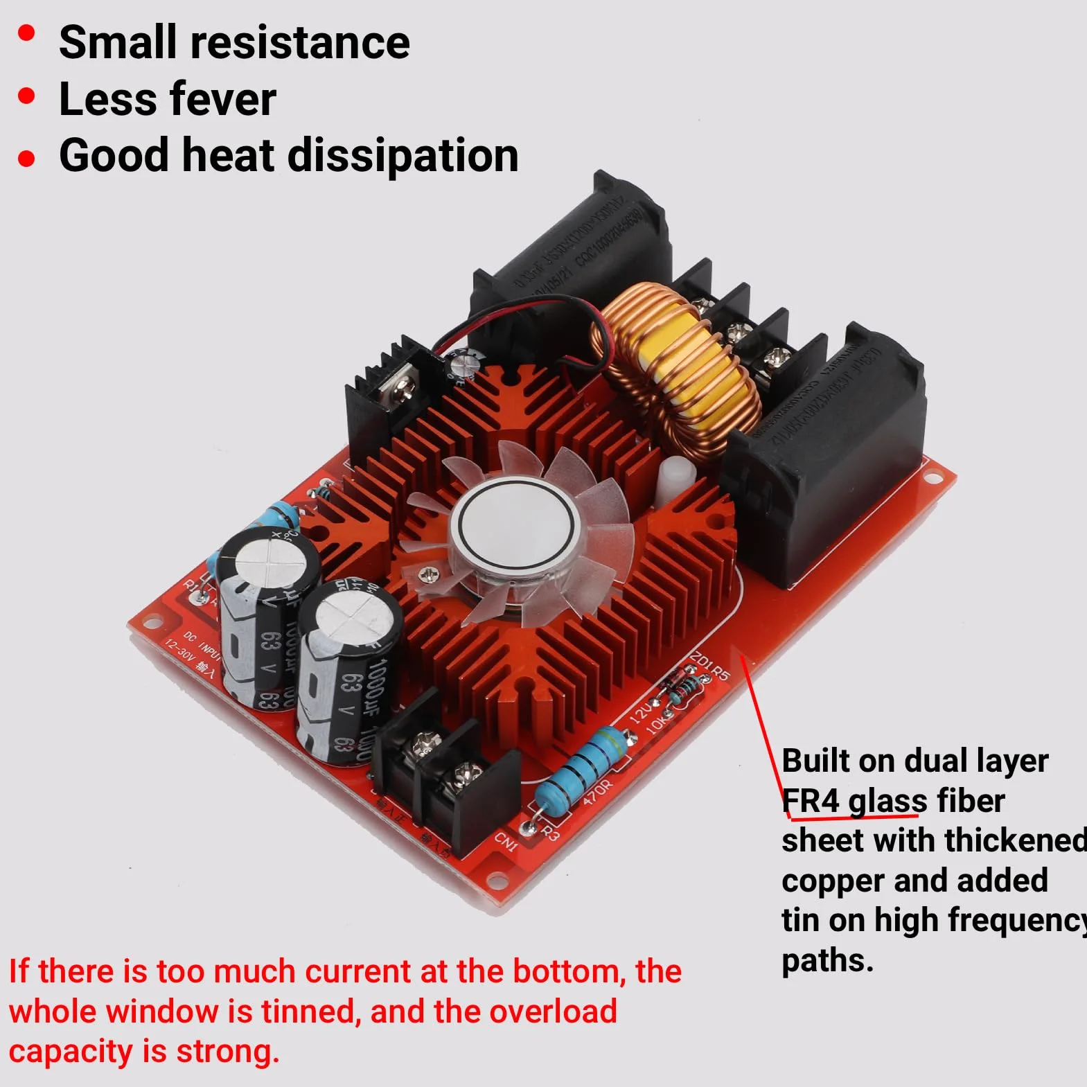 ZVS Driver Board Coil Power Supply Boost High Voltage Coil Flyback Driver Generator Heating Module Coil Driver Board DC12V 30V